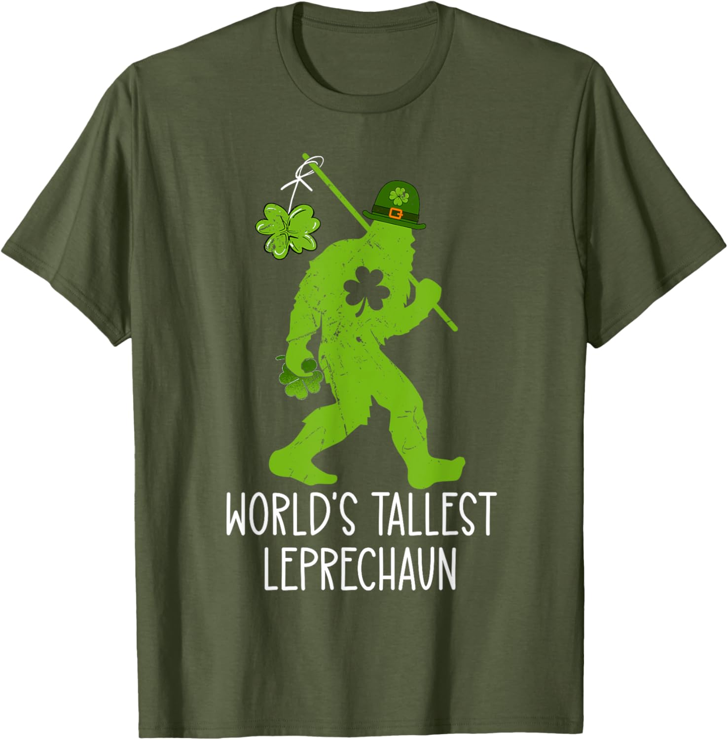 World's Tallest Leprechaun Bigfoot Sasquatch St Patrick's Day T-Shirt - 15