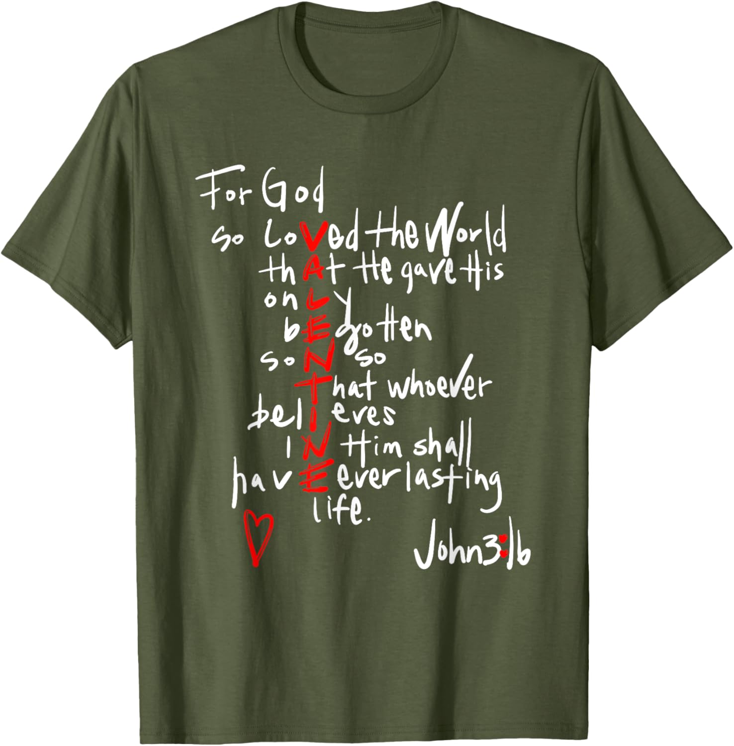 For God So Loved The World Jesus Is My Valentine T-Shirt for Everyone - 3