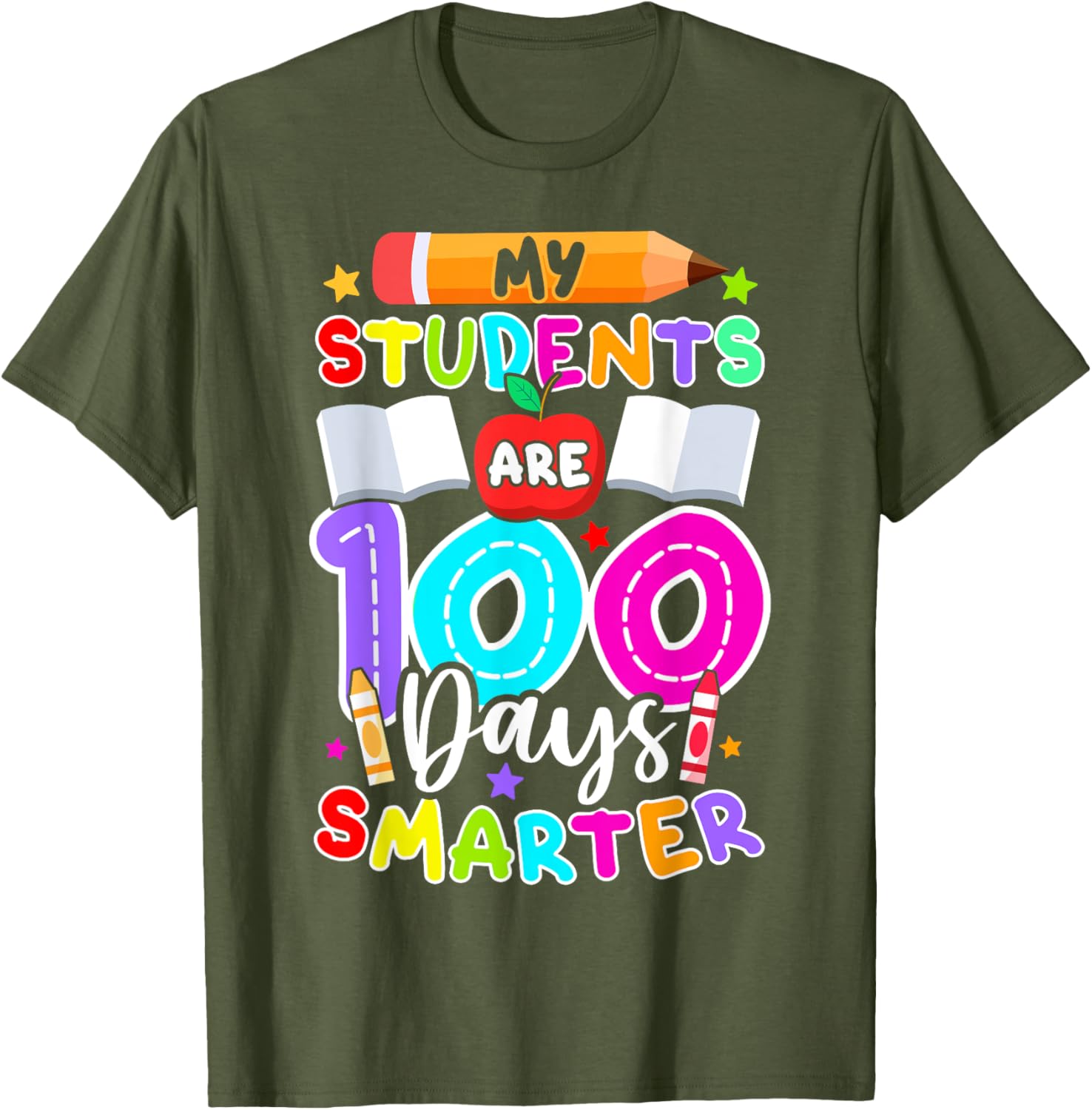 My Students Are 100 Days Smarter T-Shirt for 100th Day of School - 3