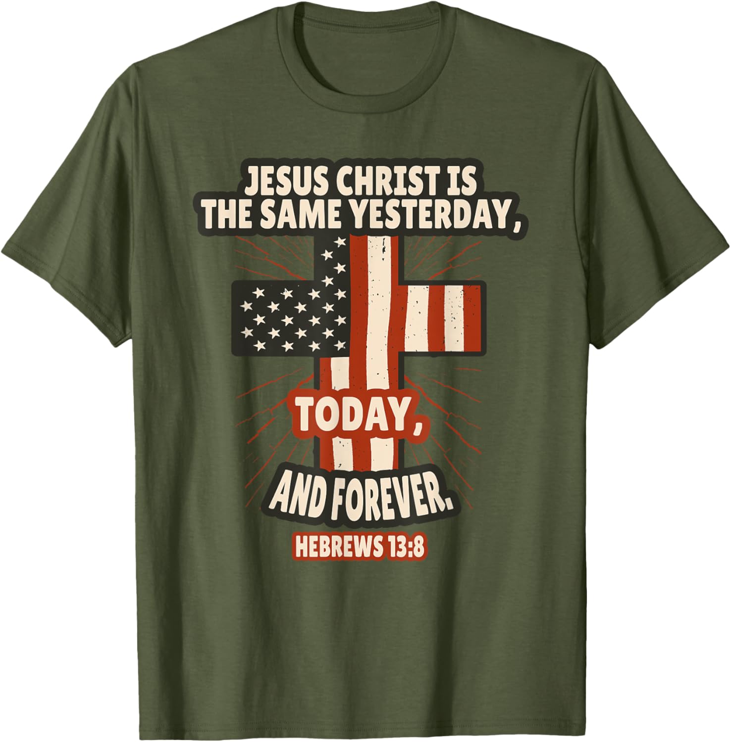 Hebrews 13:8 Inspirational Bible Verse T-Shirt for Faith-Filled Style - 5