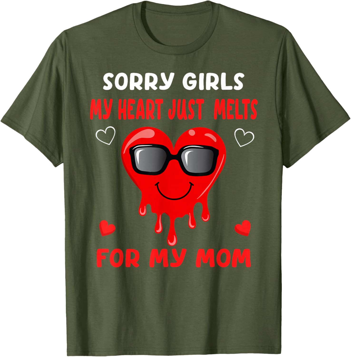 Valentine's Day Boys T-Shirt My Heart Melts for Mom Cute Gift - 5