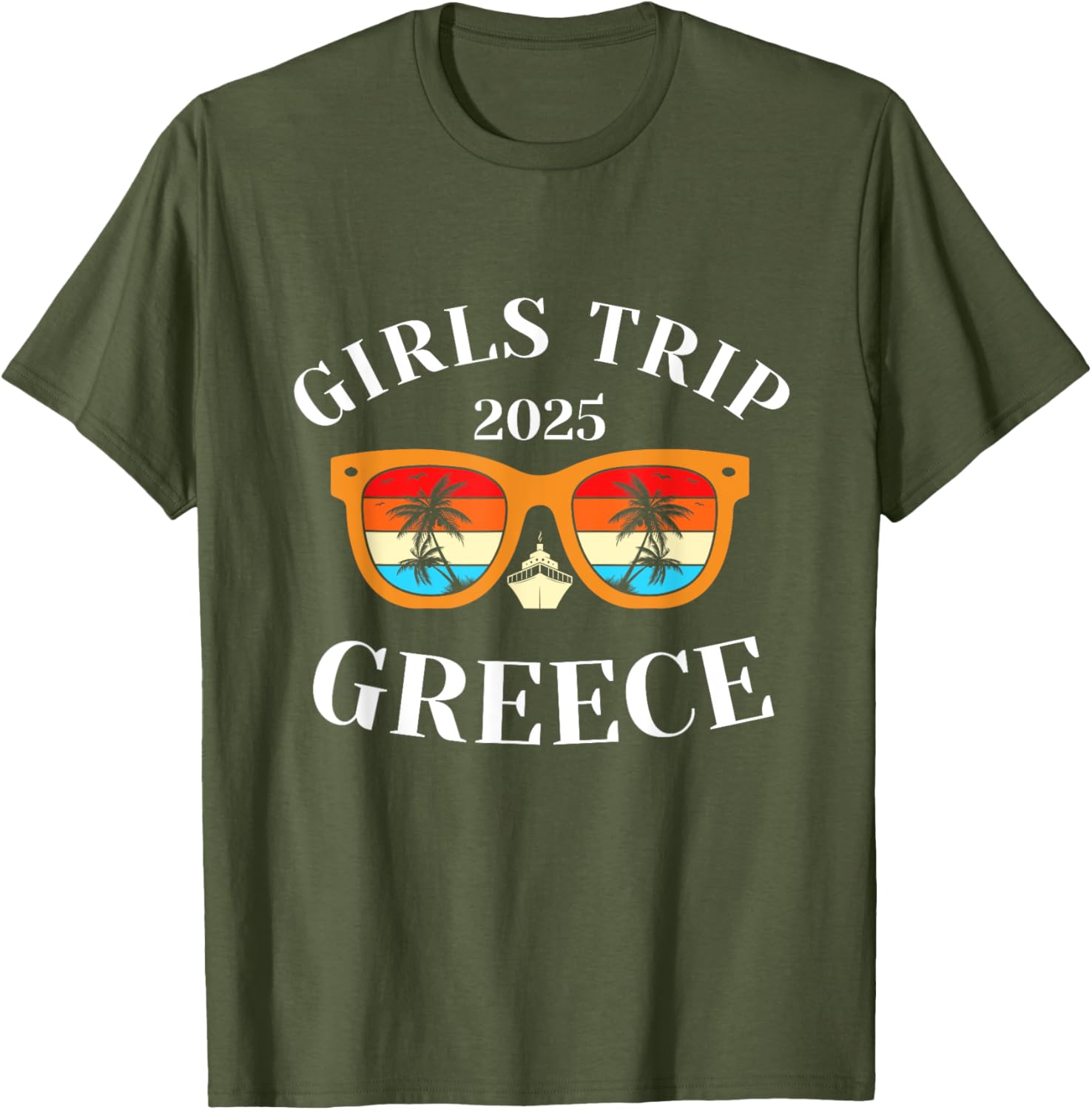 Girls Trip 2025 Greece Vacation T-Shirt for Fun Travel Adventures - 2