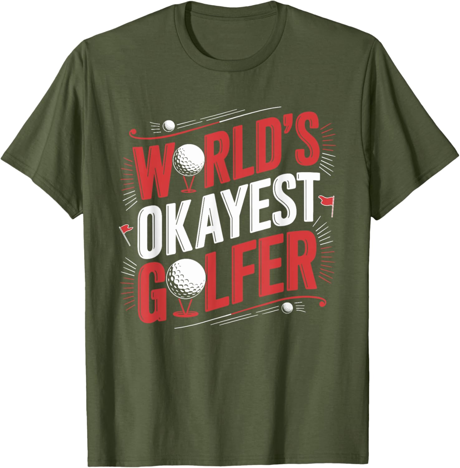 Golf Player World's Okayest Golfer T-Shirt for Casual Golf Enthusiasts - 1