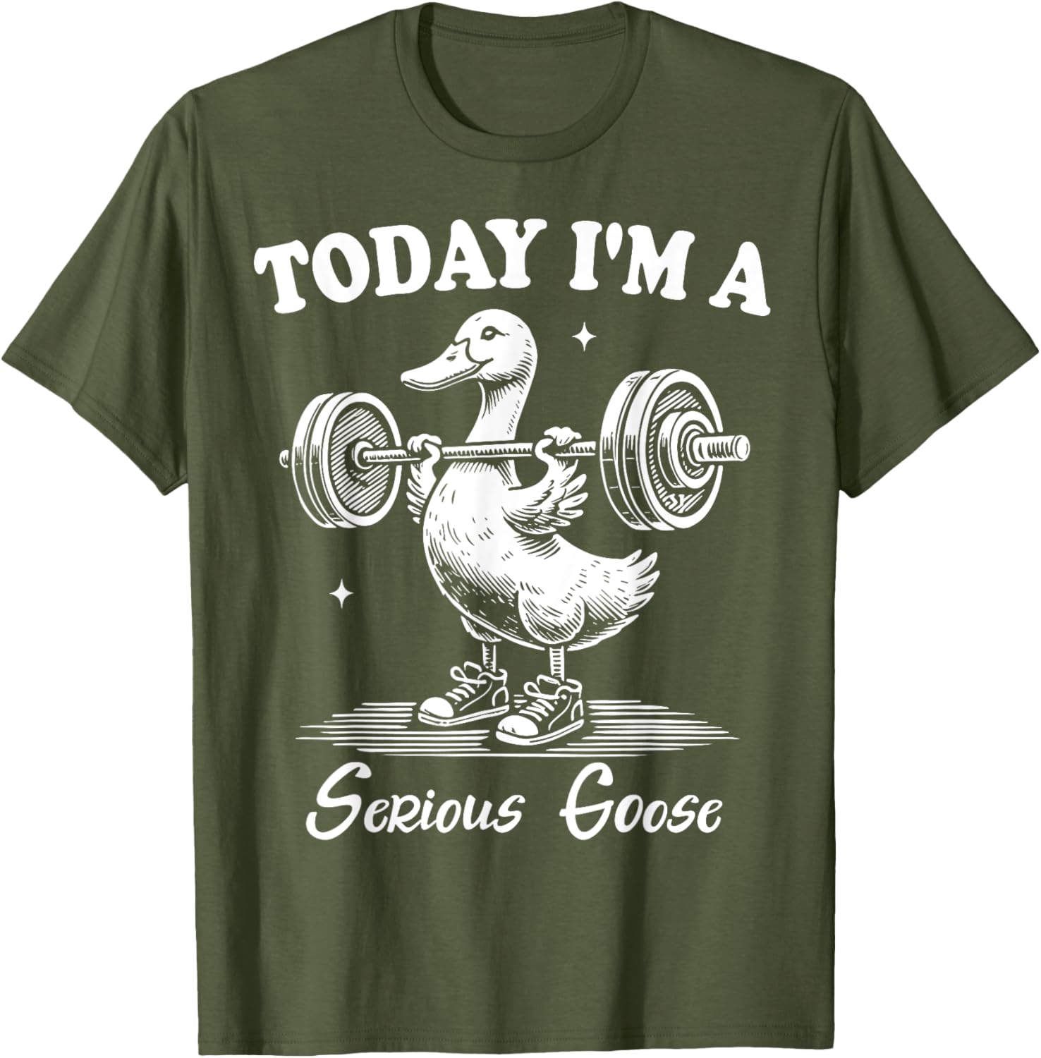 Funny Serious Goose Gym Fitness T-Shirt for Lifting Weights Lovers - 20