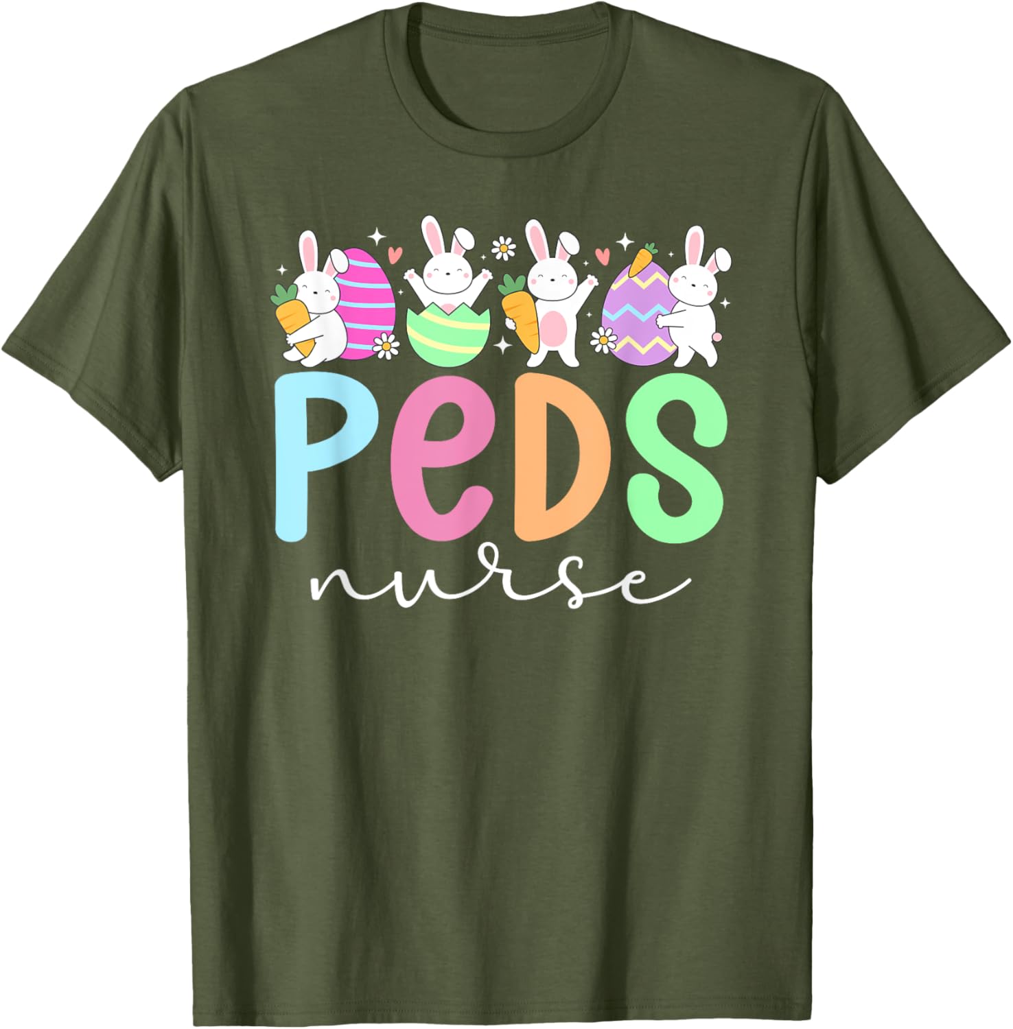 Pediatric Nurse Easter Bunny T-Shirt for Fun Easter Celebrations - 4