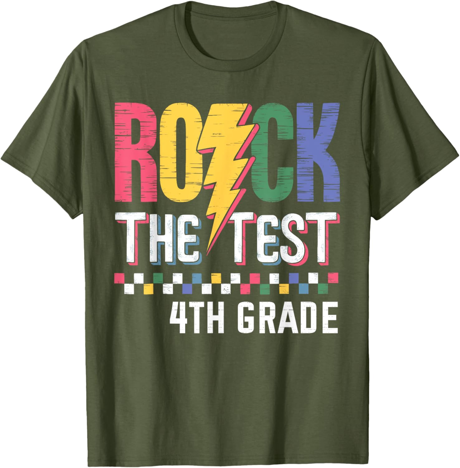 Rock The Test 4th Grade Test Day T-Shirt for Students and Teachers - 15