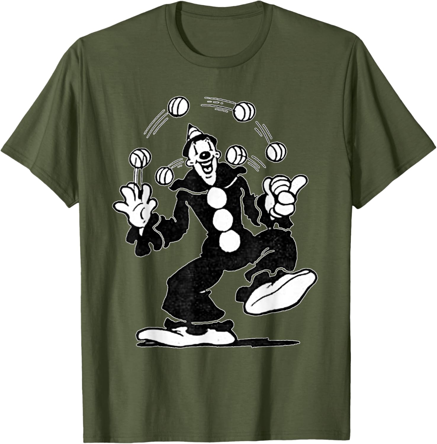 Koko the Clown Vintage Cartoon Juggling T-Shirt for Fun and Style - 24