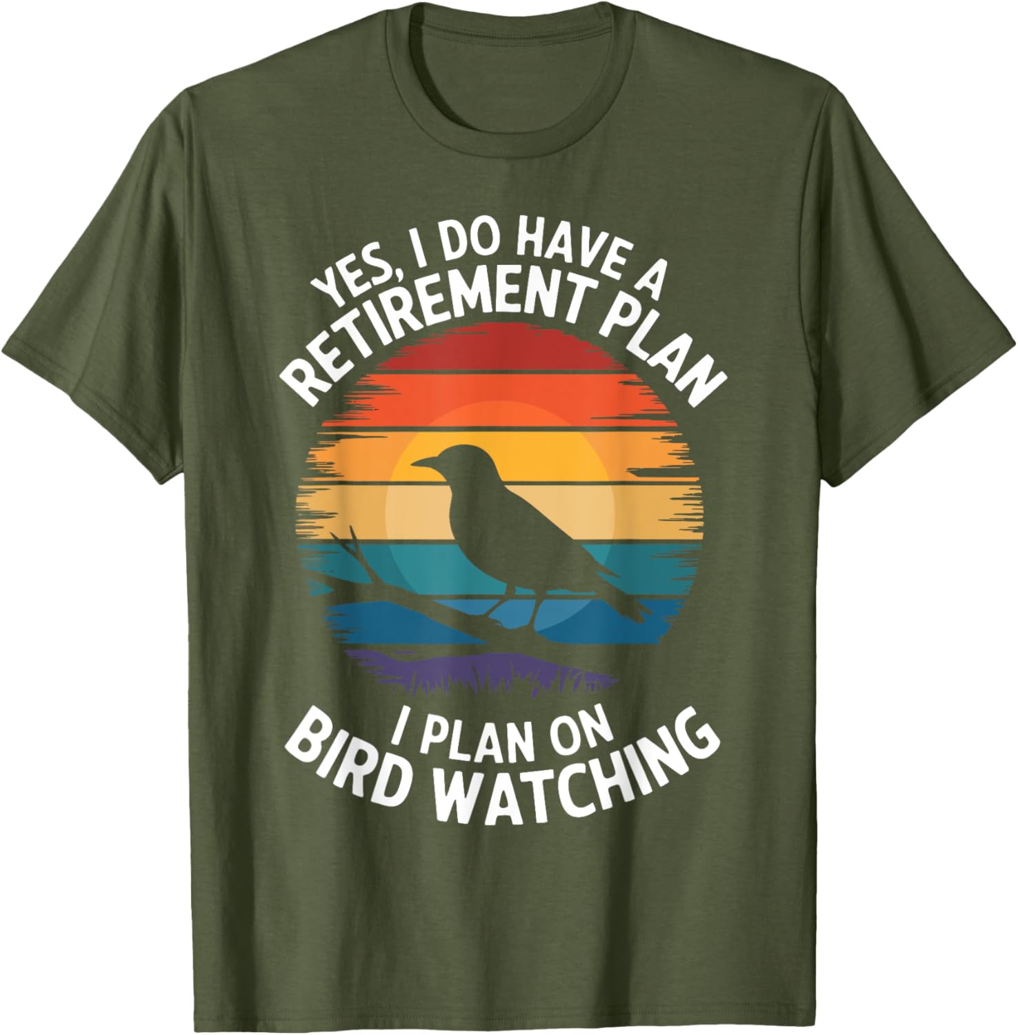 Retro Bird Lover T-Shirt for Bird Watching and Retirement Fun - 10