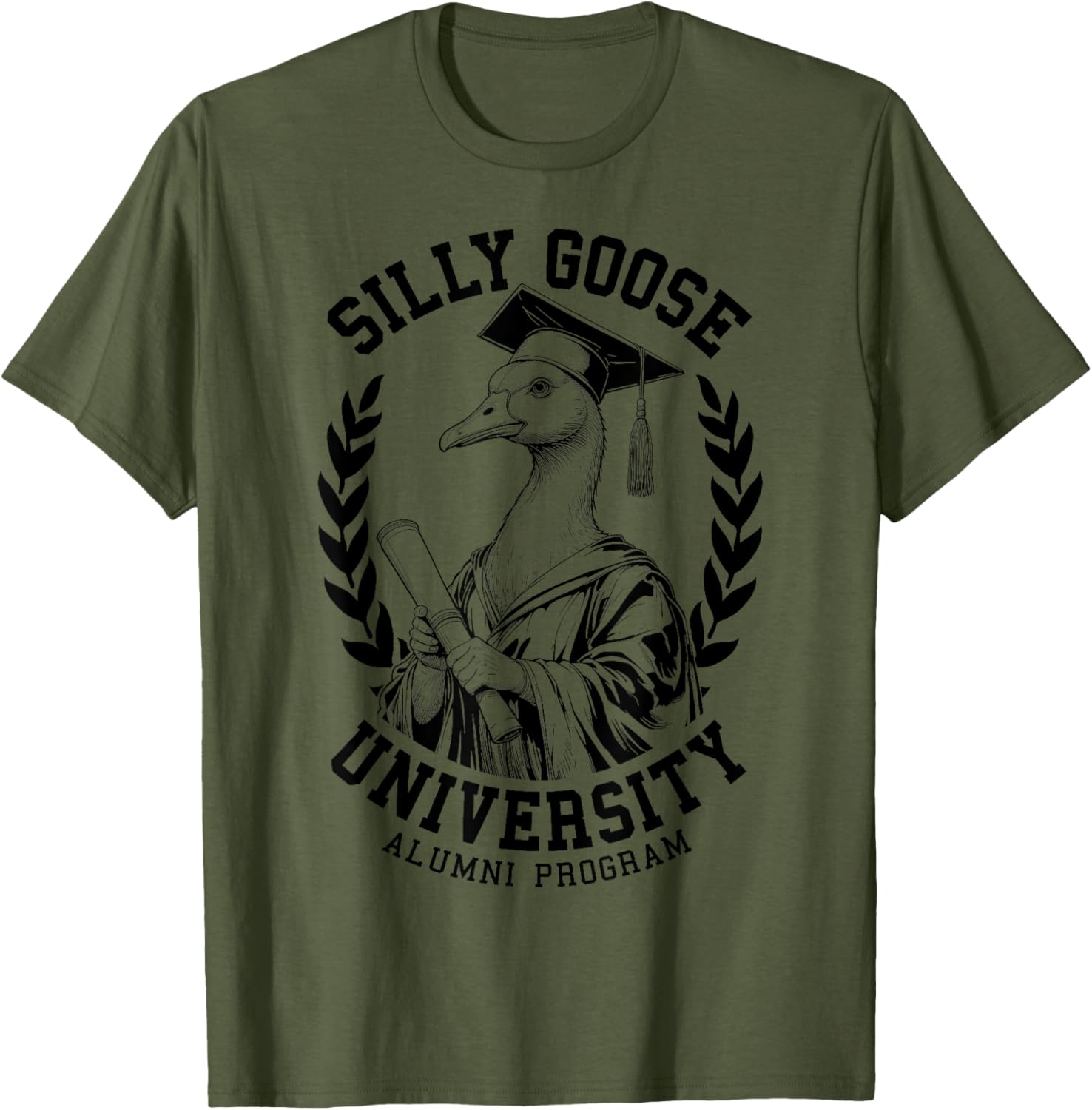 Silly Goose University Funny Alumni Varsity T-Shirt for Graduates - 14