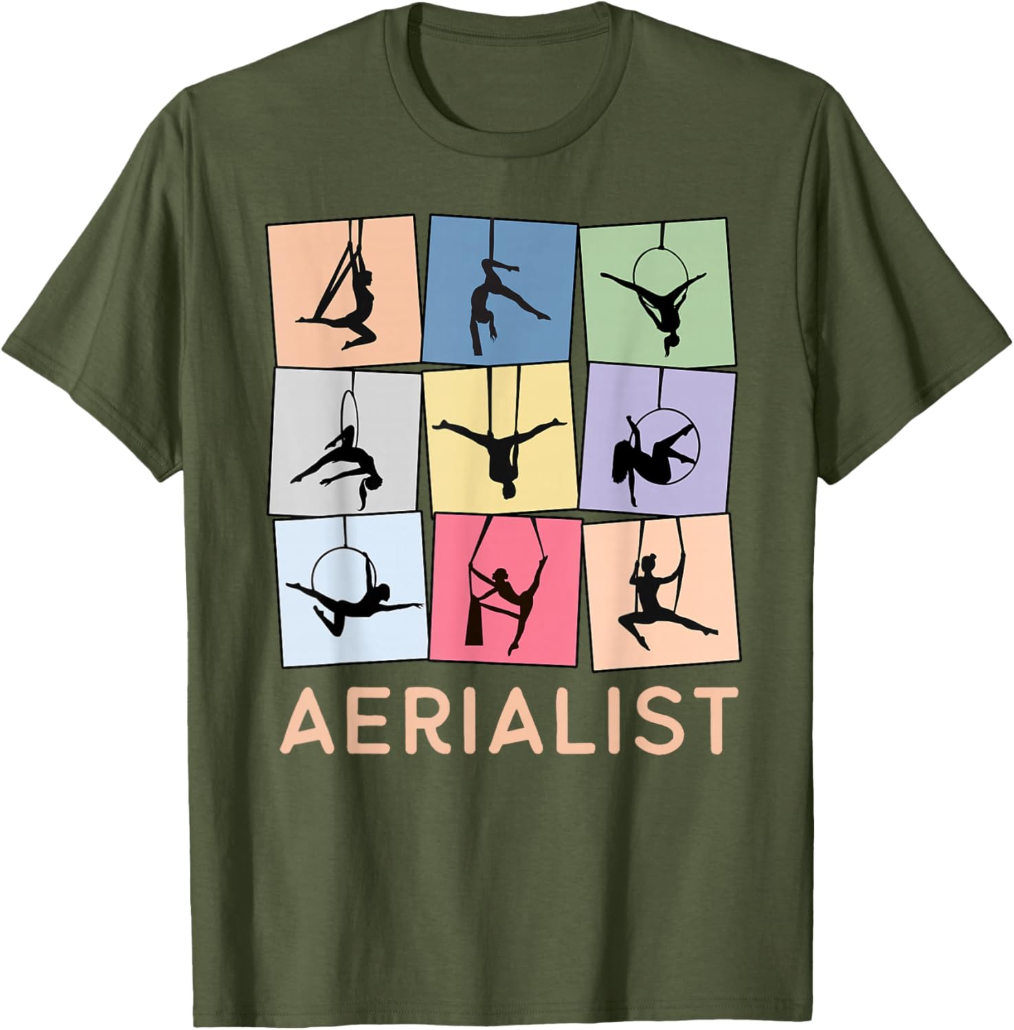 Fun Retro Aerialist T-Shirt for Aerial Hoop Lovers and Gift Ideas - 8