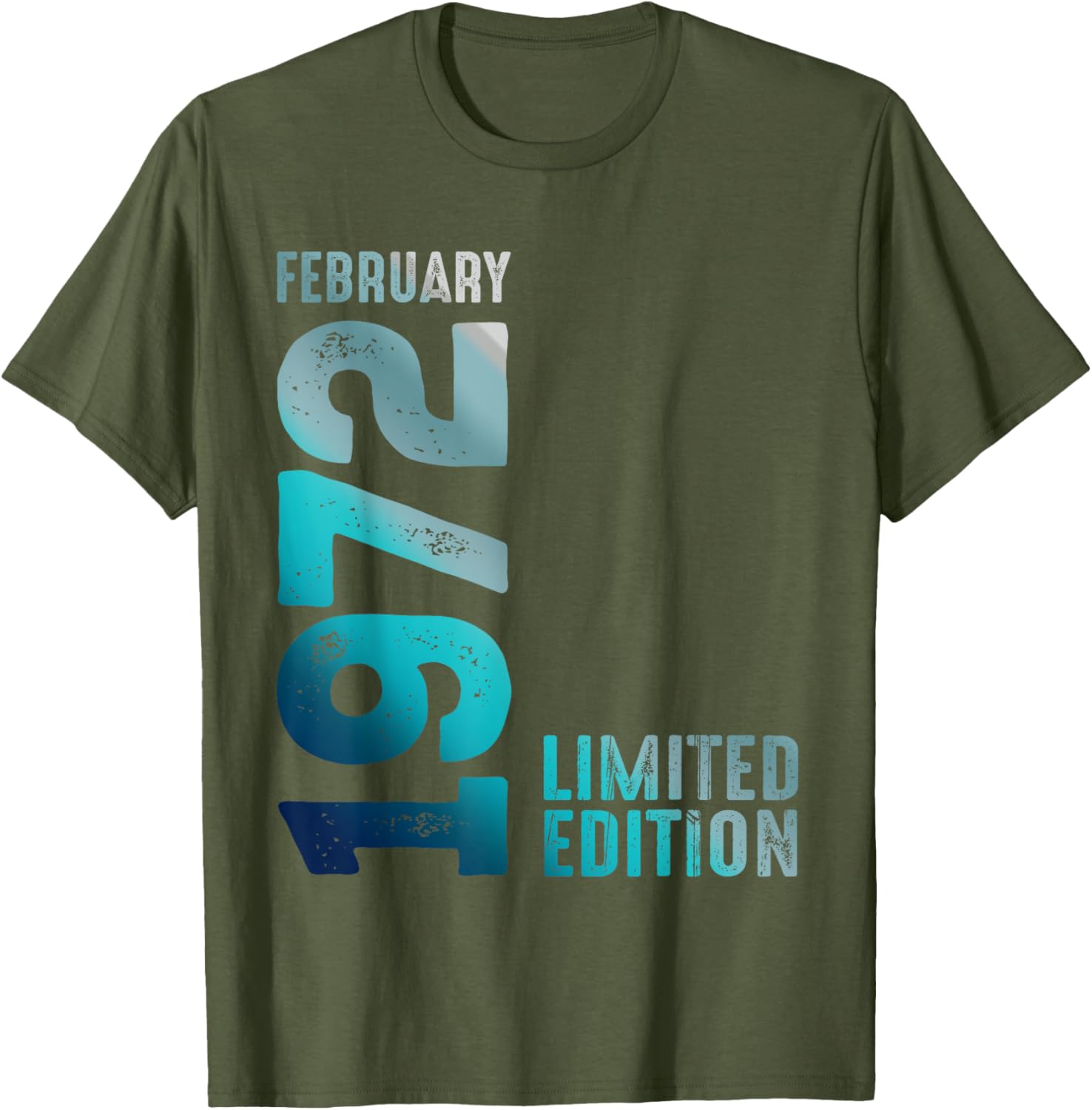 Limited Edition 1972 Birthday T-Shirt for February Birthdays - 5
