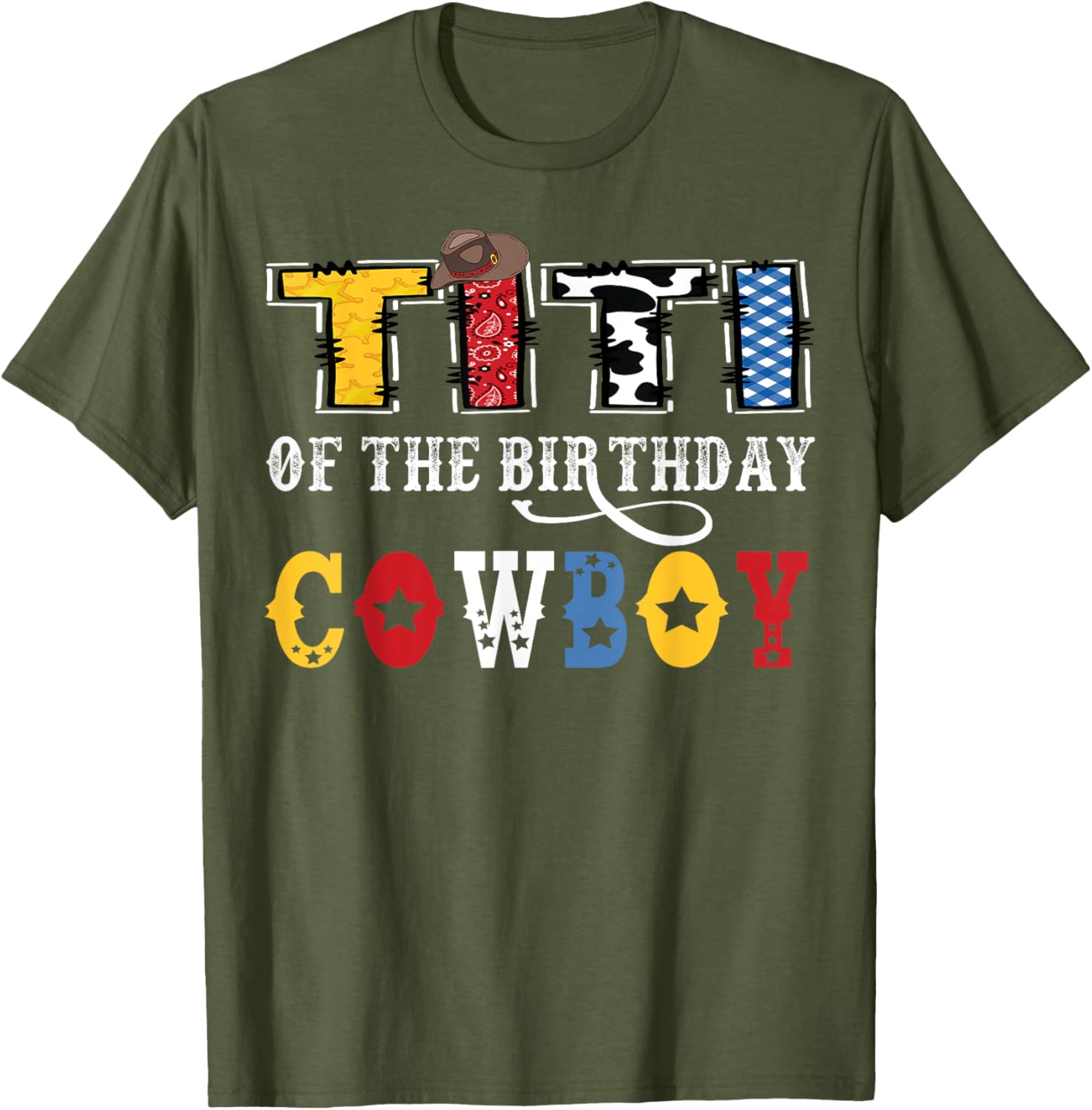 Titi Of The Birthday Cowboy Western Rodeo T-Shirt for Fun Celebrations - 4
