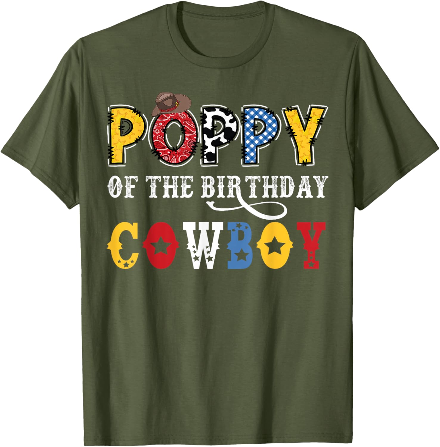 Poppy Birthday Cowboy Western Rodeo T-Shirt for Fun Celebrations - 8