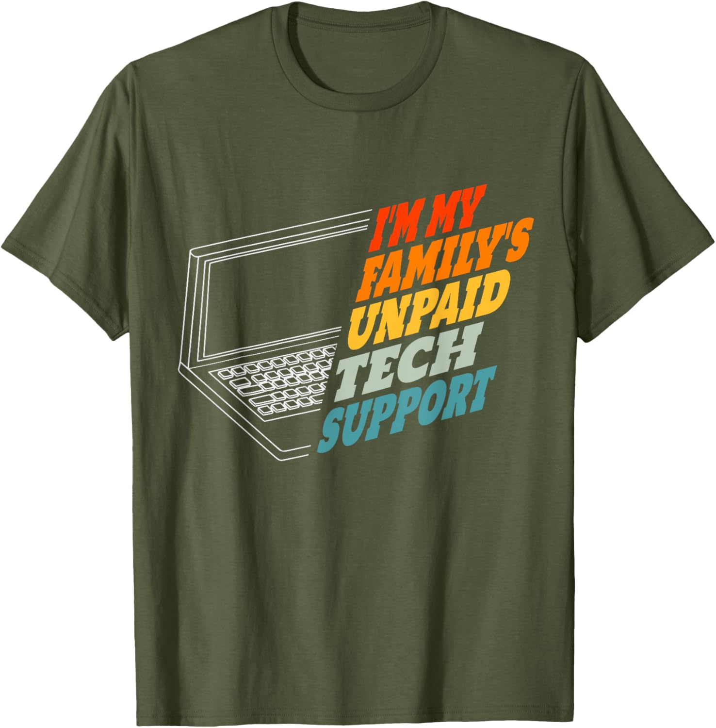 Funny Computer Engineer T-Shirt for Unpaid Tech Support in Family - 4