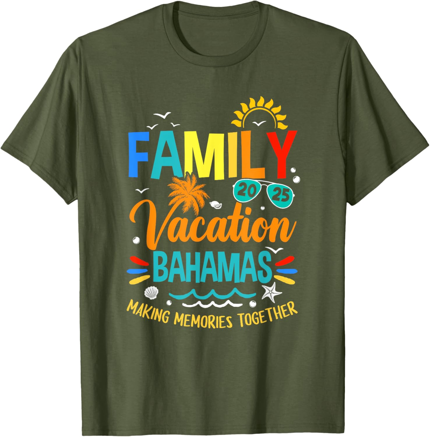 Family Vacation 2025 Bahamas T-Shirt for Making Memories Together - 18
