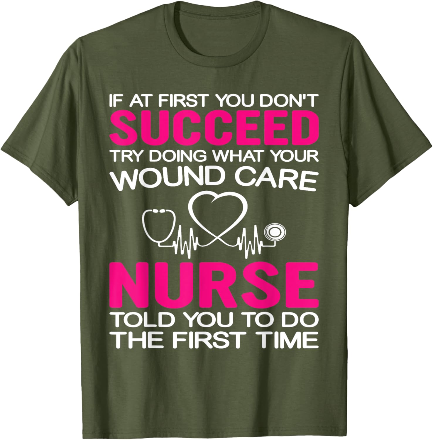 Inspirational Wound Care T-Shirt: If At First You Don't Succeed - 29