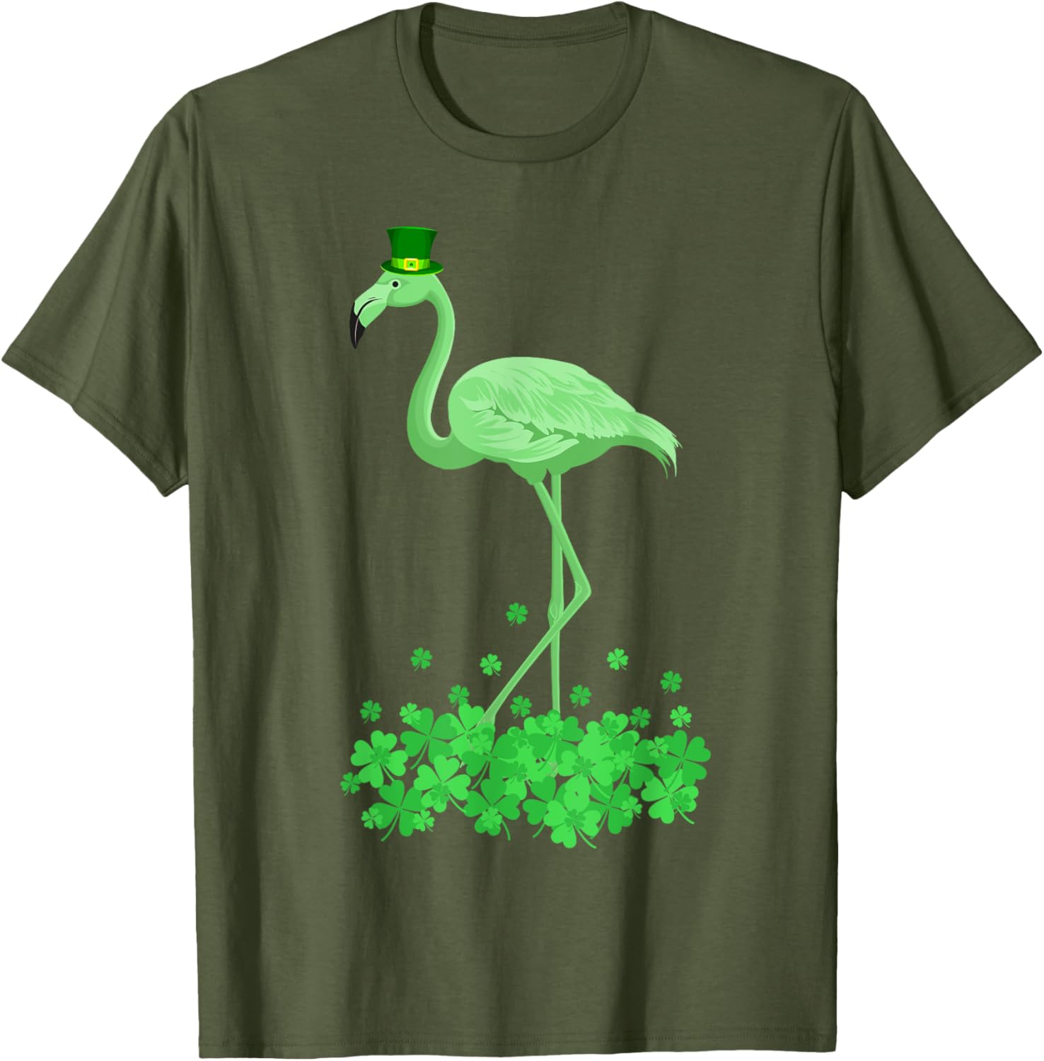 Lucky Leprechaun Flamingo T-Shirt for St Patrick's Day Fun - 4