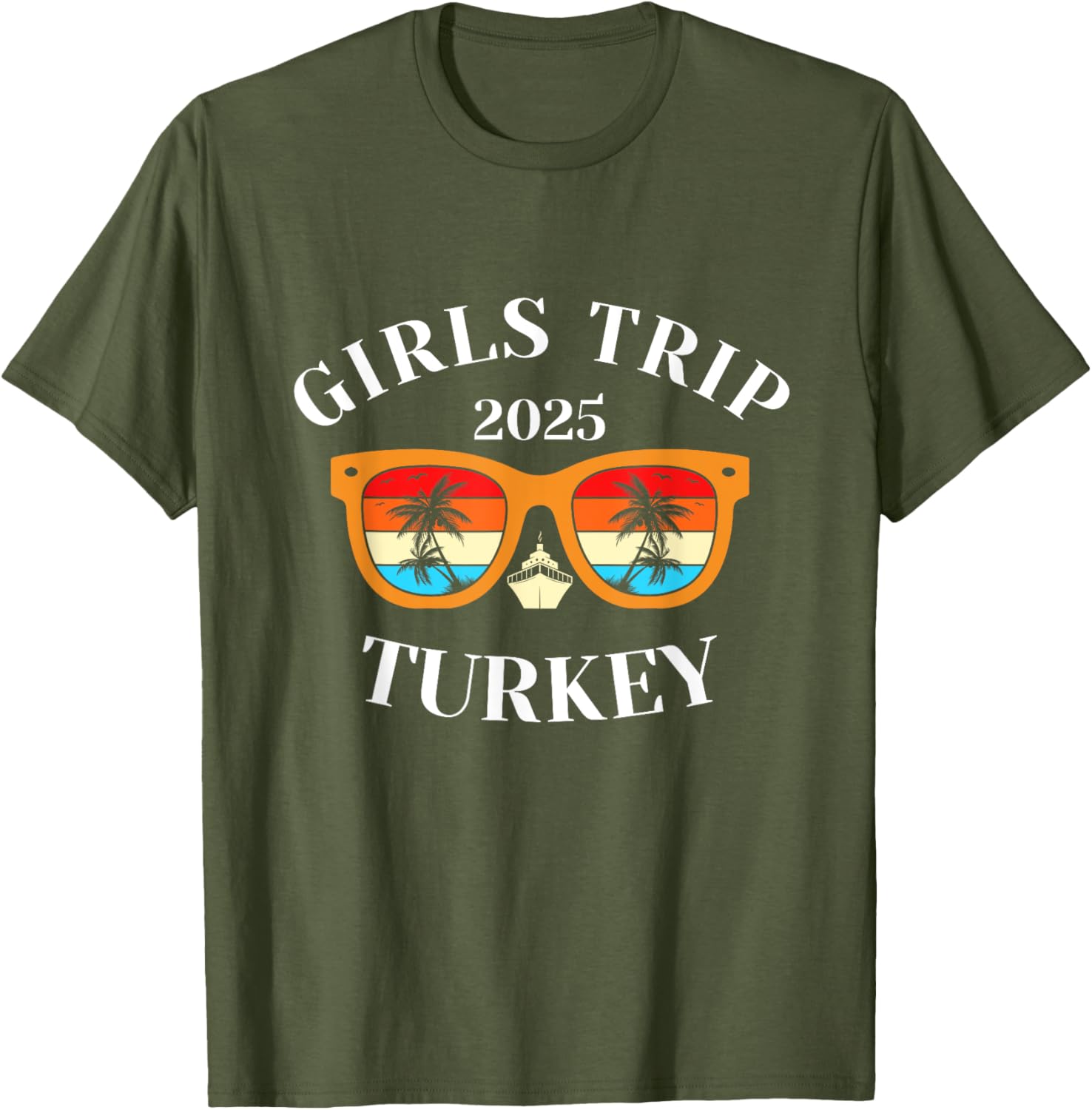 Girls Trip 2025 Turkey Vacation T-Shirt for Fun Travel Adventures - 1