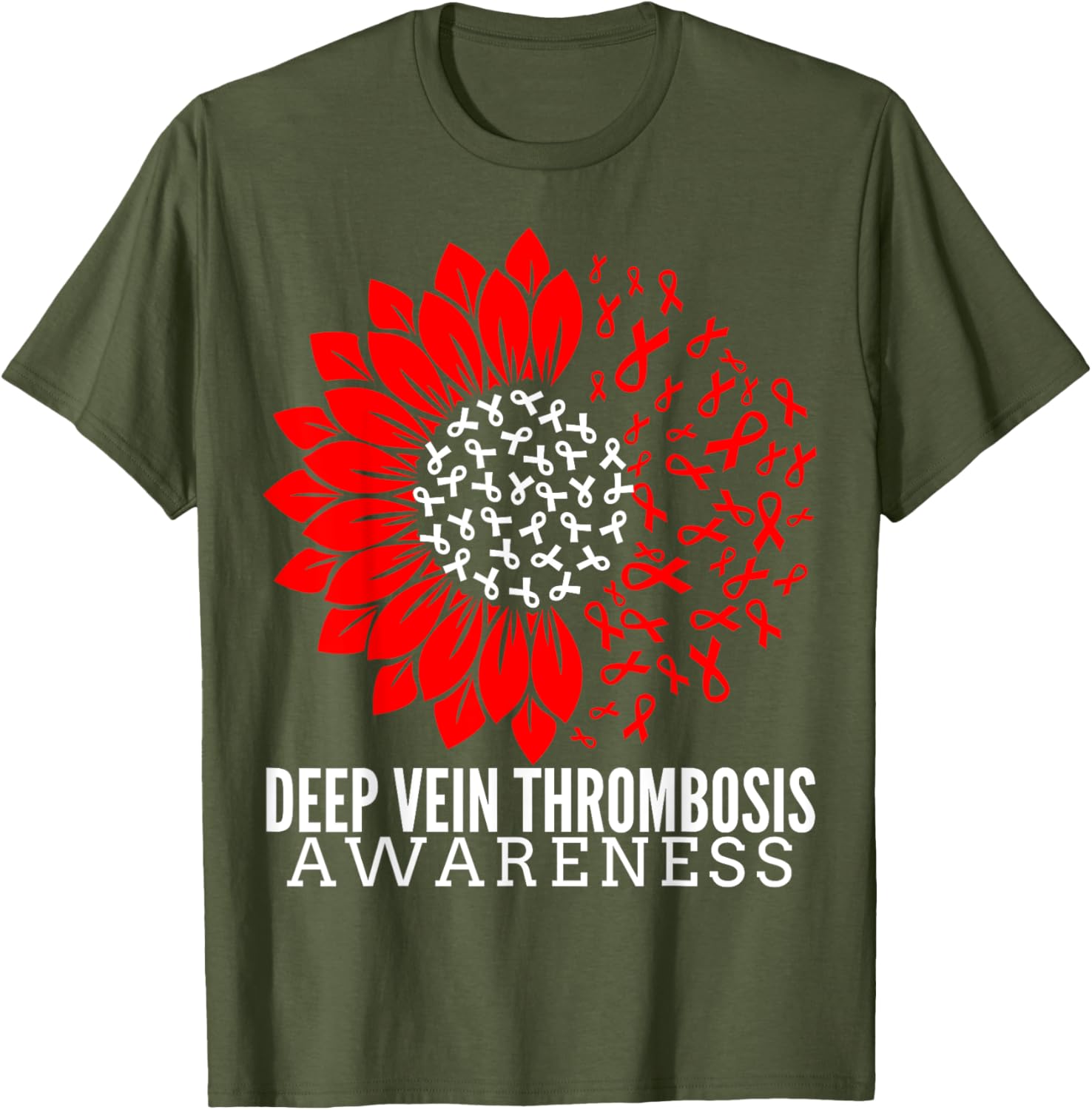 DVT Fighter Sunflower Ribbon T-Shirt for Deep Vein Thrombosis Awareness - 7