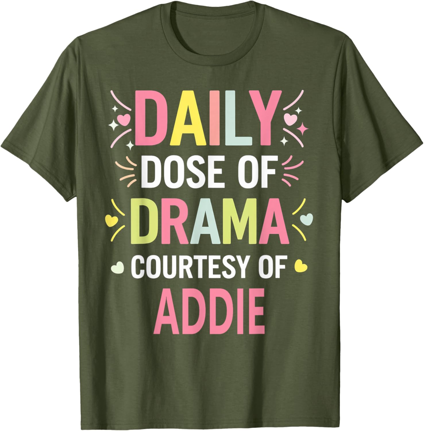 Funny Cute Custom ADDIE Name T-Shirt for Unique Personal Style - 9