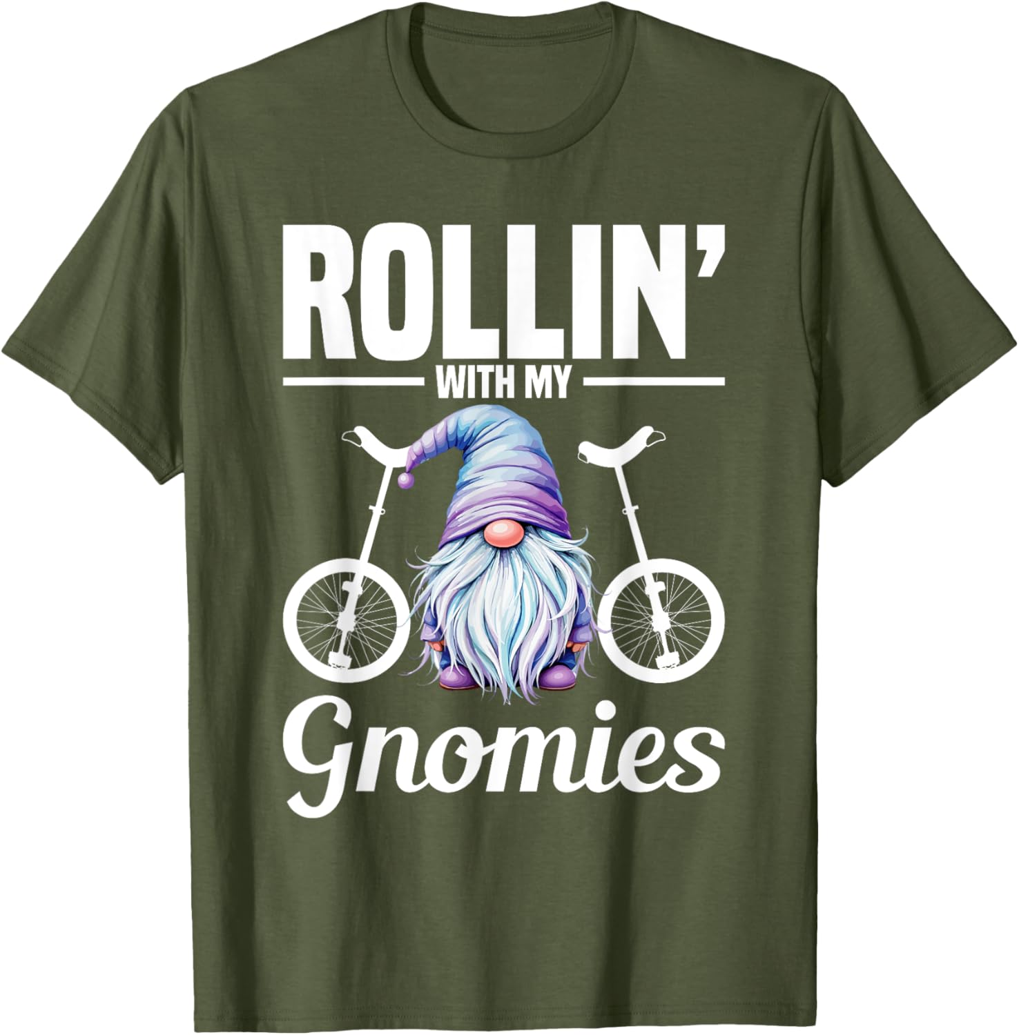 Monocycle Riding Gnomies Unicyclist T-Shirt Fun Apparel for Cyclists - 17