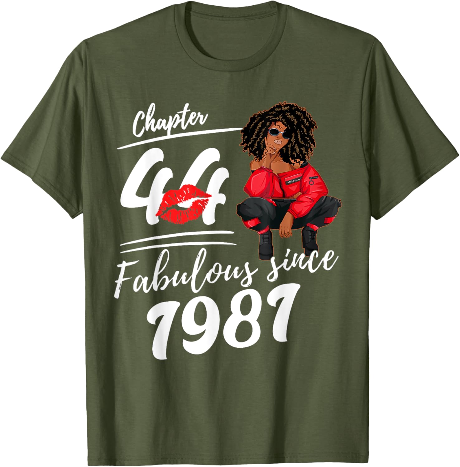 Fabulous Since 1981 Birthday Queen T-Shirt for Women - 44th Birthday Gift - 4