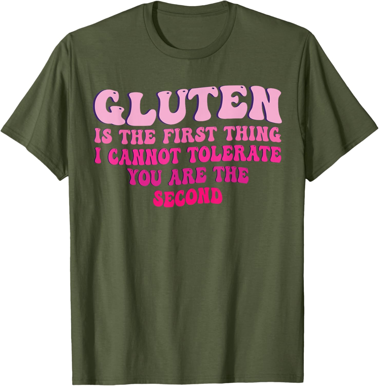 Funny Gluten Intolerance T-Shirt for Sarcastic Food Lovers - 16