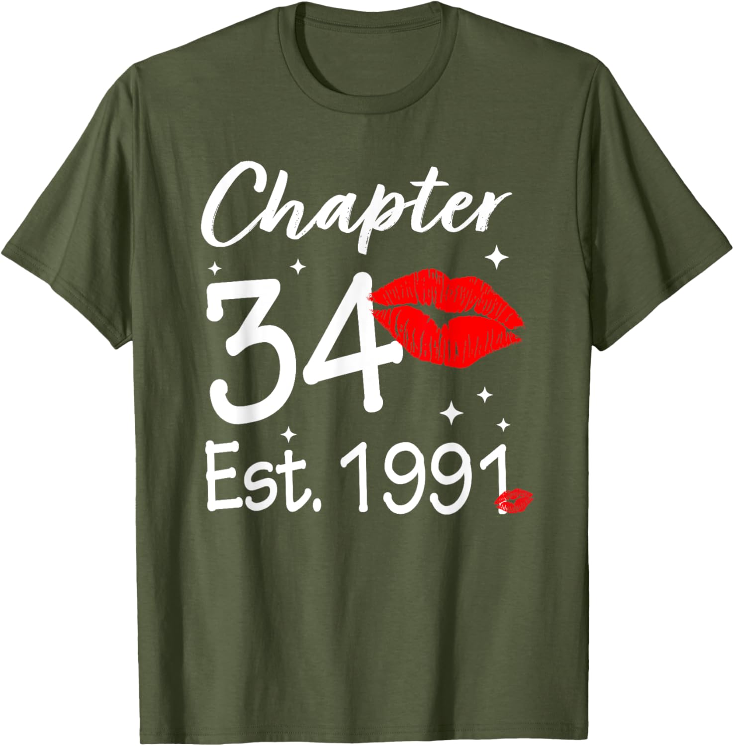 Happy 34th Birthday T-Shirt for Women Chapter 34 Established 1991 - 10