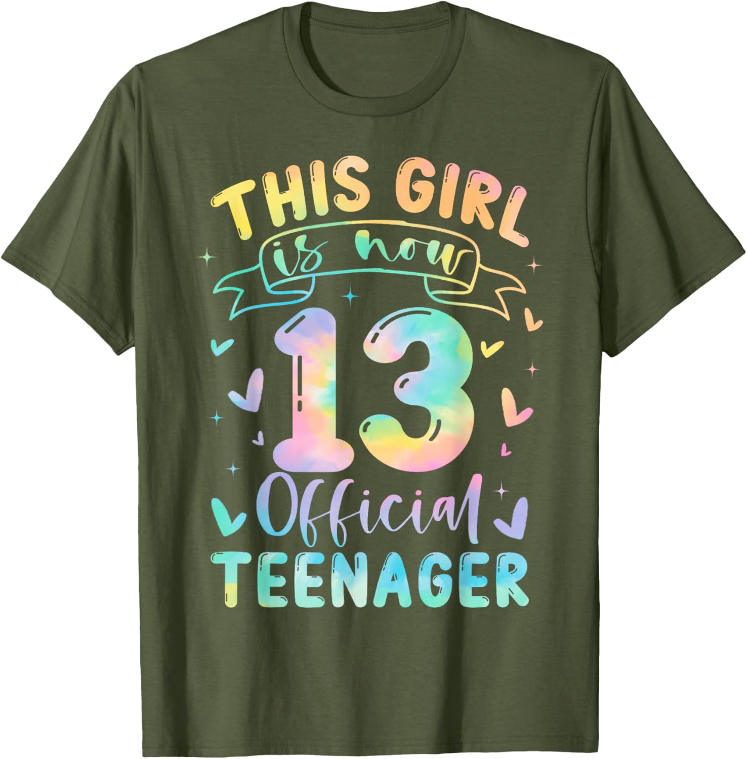 Cute 13th Birthday T-Shirt for Girls Official Teenager Celebration Gift - 15