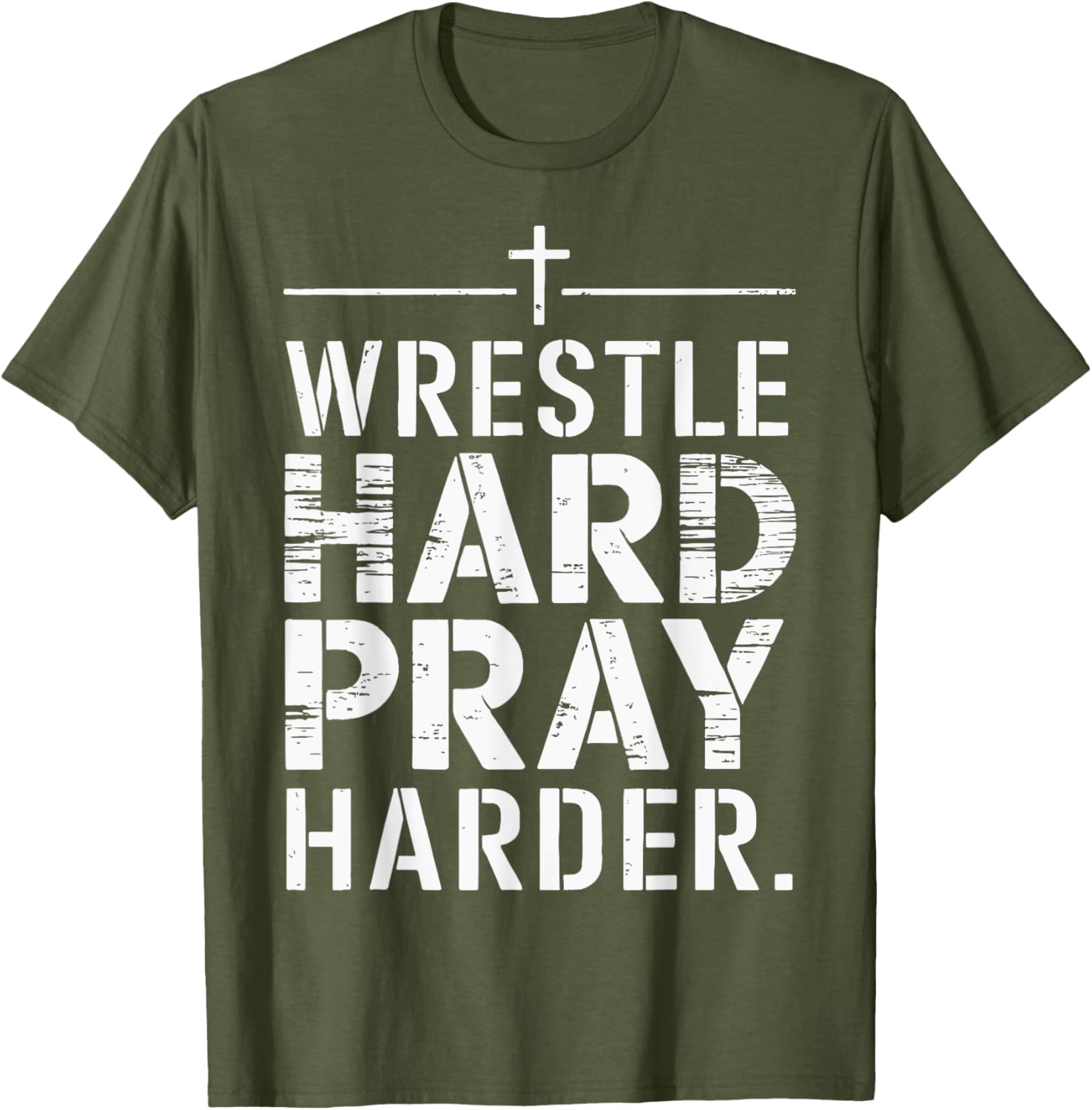 Wrestle Hard Pray Harder T-Shirt for Athletes and Faithful Fans - 12