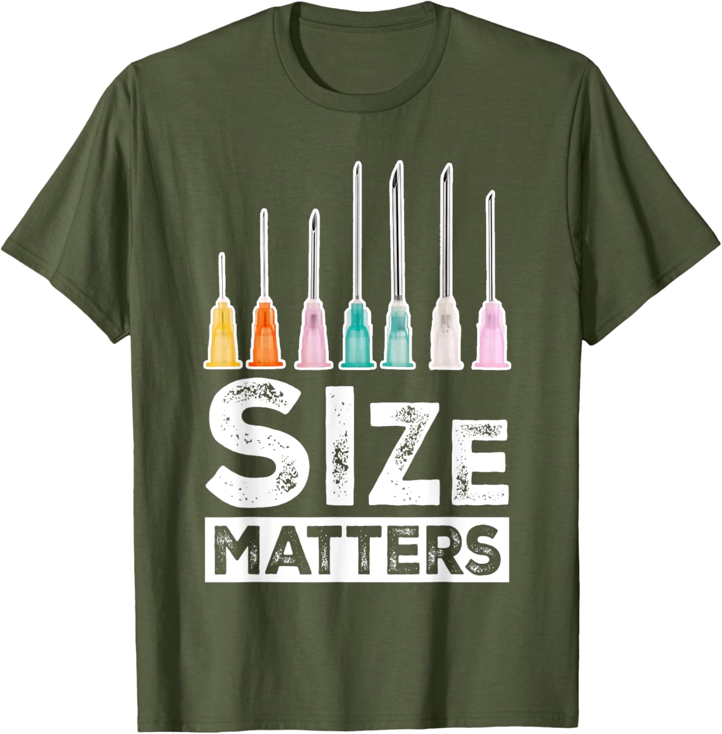 Size Matters Nurse Hypodermic Needle T-Shirt Fun Medical Apparel - 10