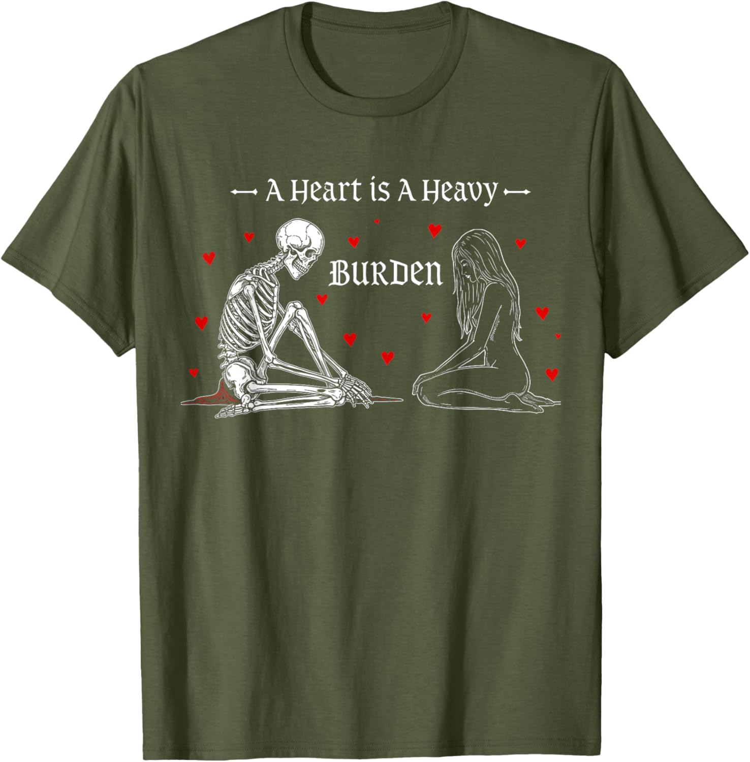 Gothic Romantic Skeleton T-Shirt for Heartfelt Style Lovers - 5