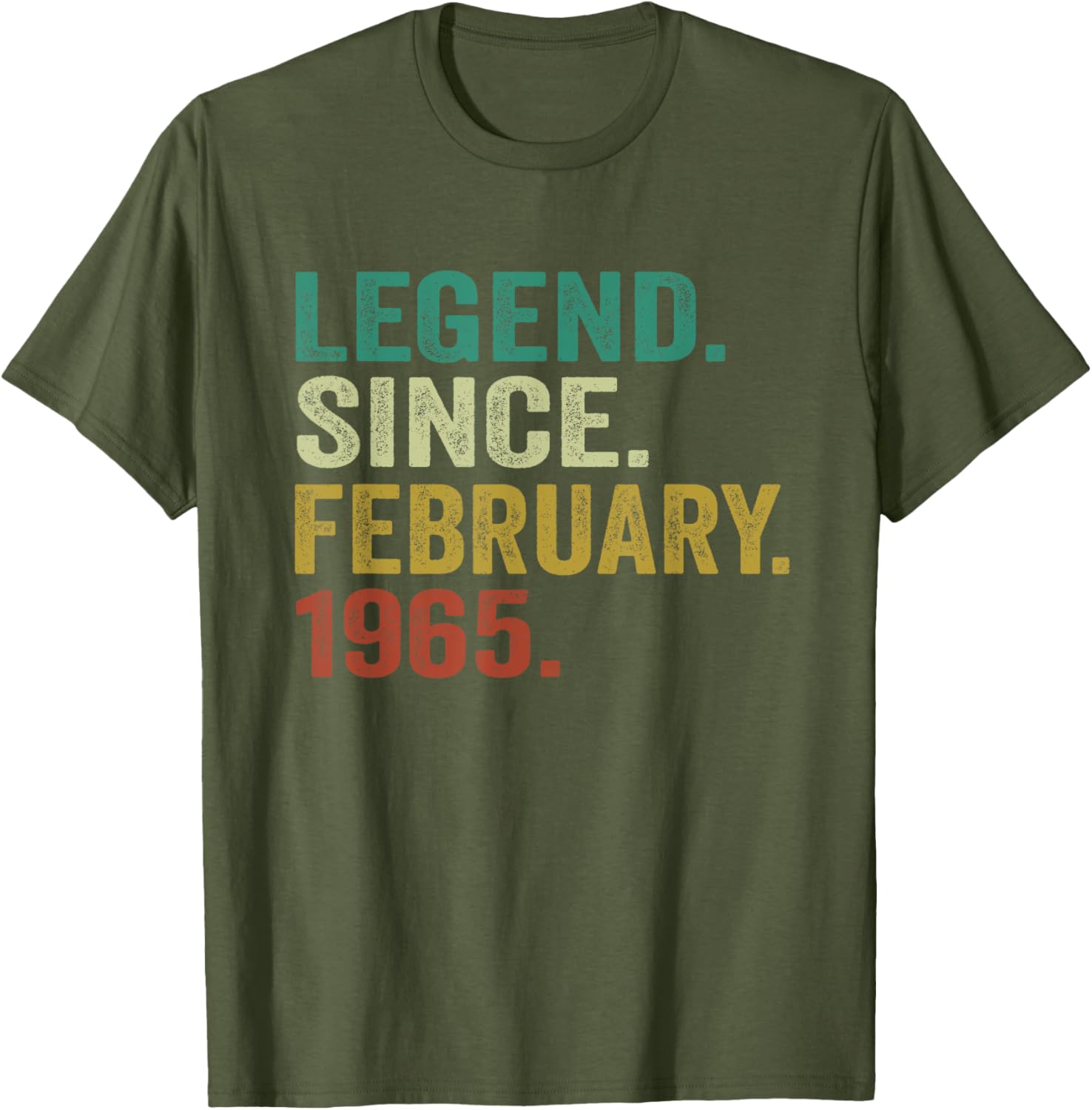 60th Birthday T-Shirt for Men and Women - Legend Since February 1965 - 7
