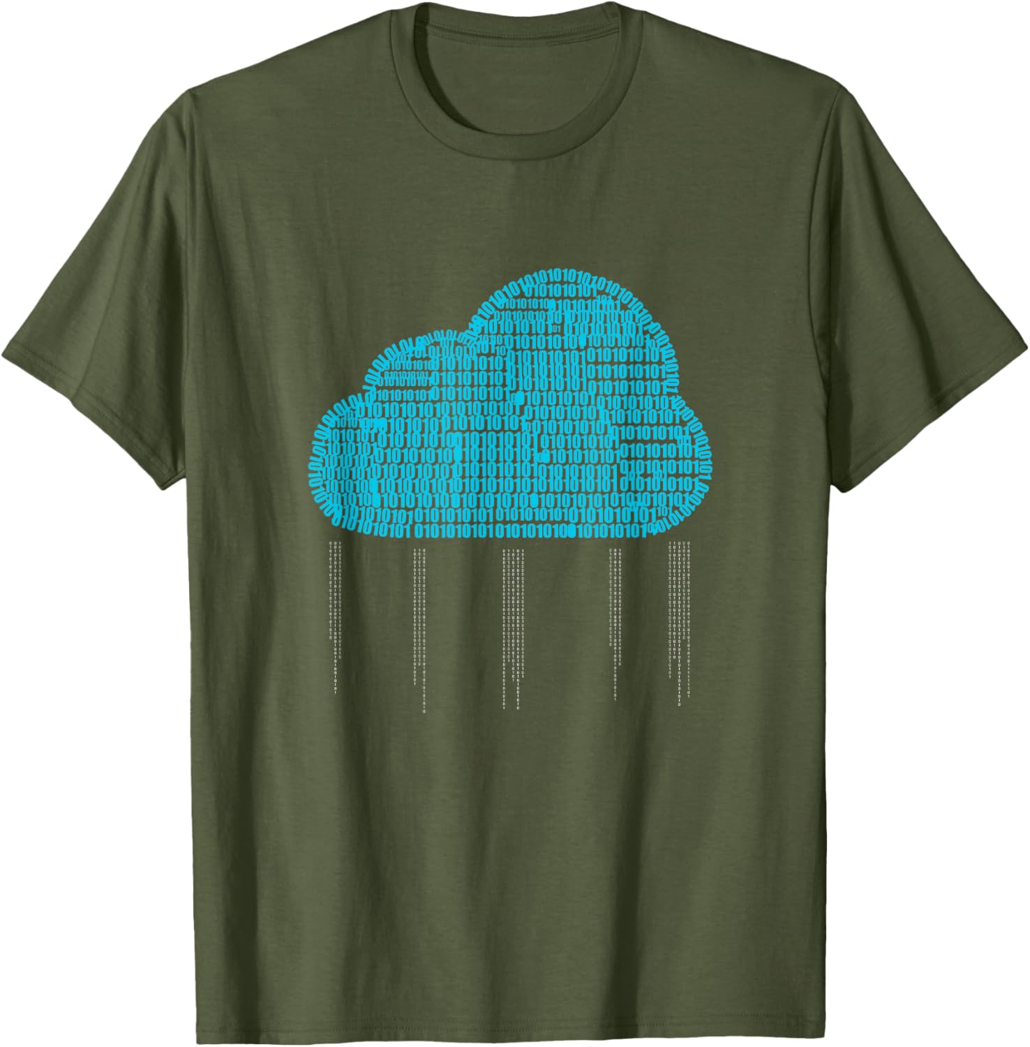 Funny IT Developer T-Shirt for Men and Women - Binary Cloud Coder Design - 9