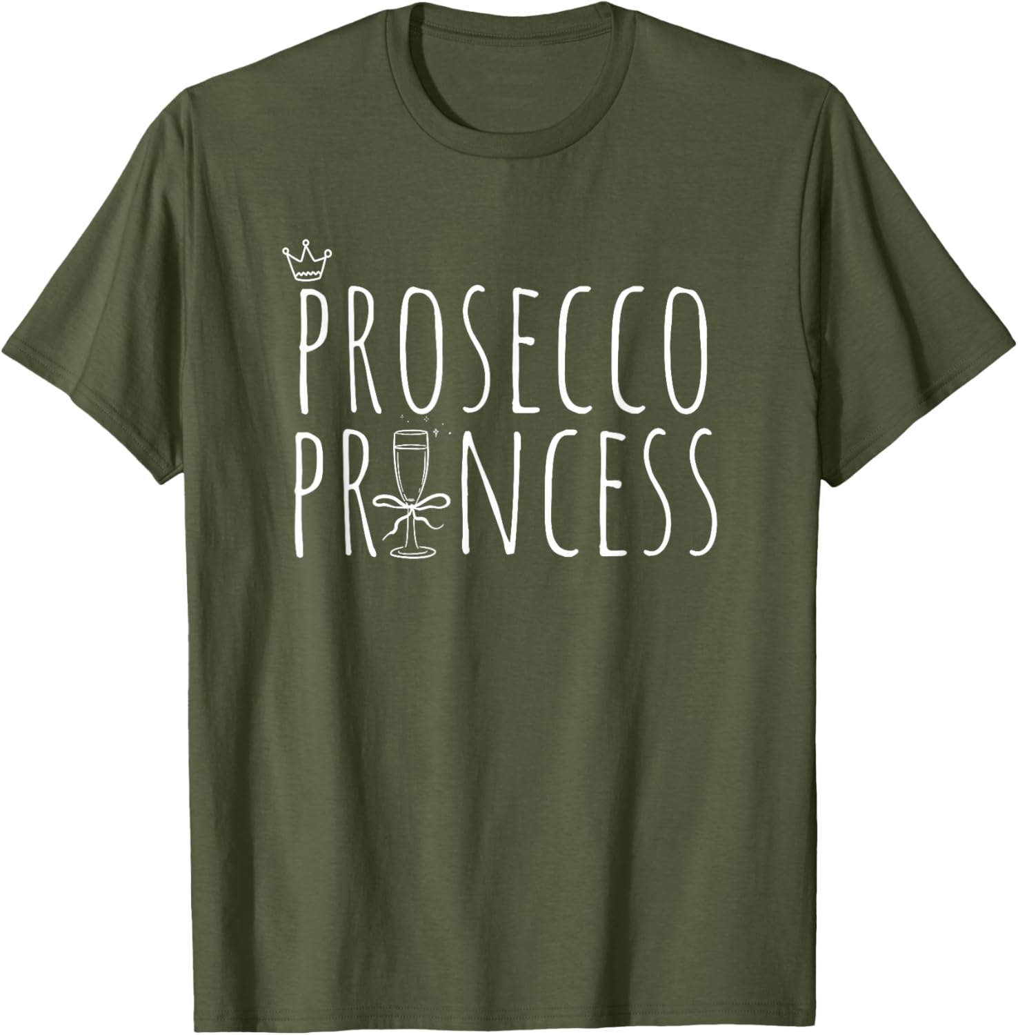 Prosecco Princess Cute Champagne T-Shirt for Fun Wine Lovers - 1