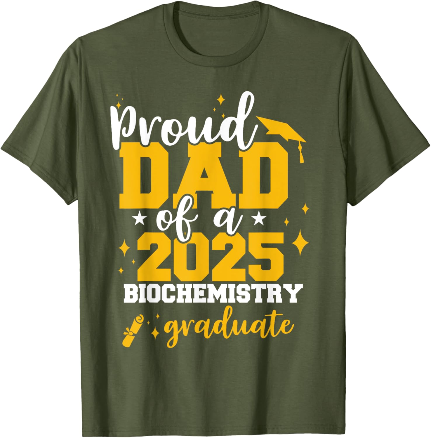 Proud Dad of Class of 2025 Biochemistry Graduate T-Shirt for Celebrations - 4
