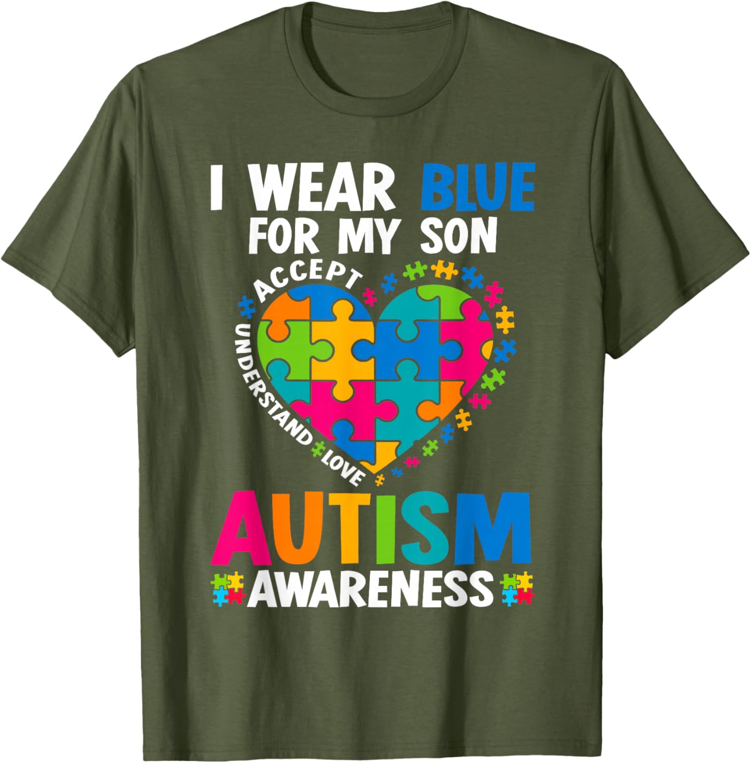 I Wear Blue For My Son Autism Awareness T-Shirt for Proud Parents - 10