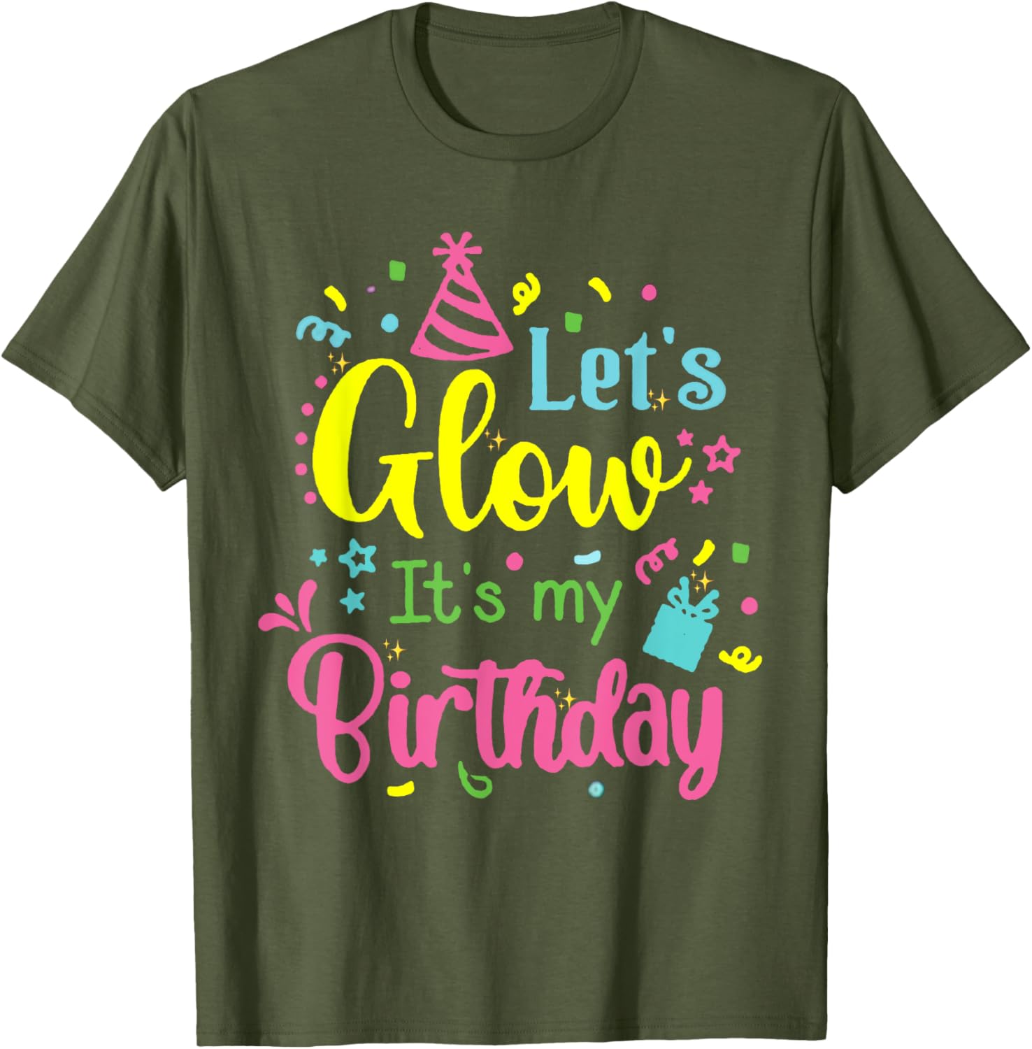 Glow in the Dark 80s Birthday Party Team T-Shirt for Fun Celebrations - 14