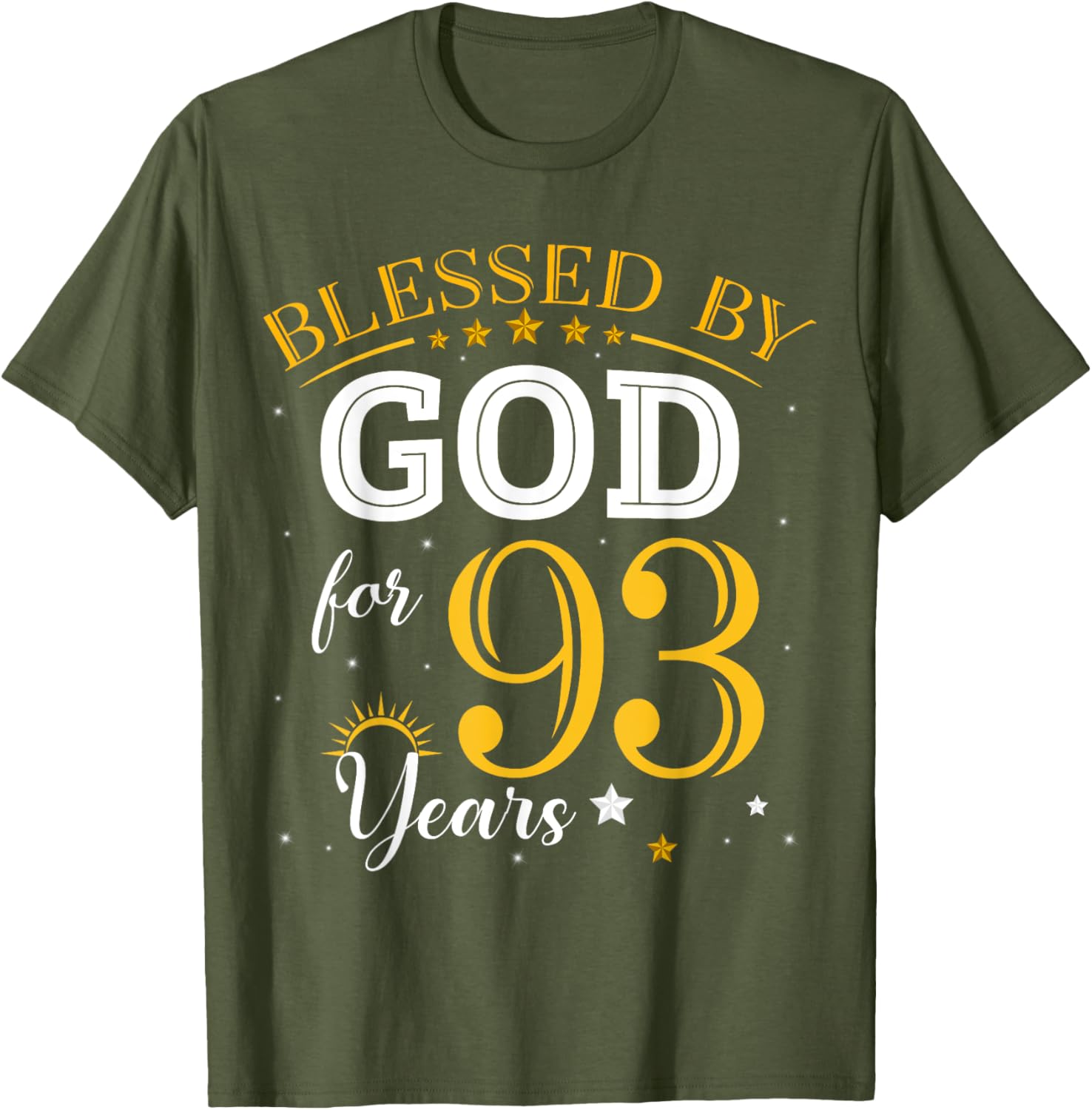 Vintage 93rd Birthday Girl Blessed by God T-Shirt for Special Celebrations - 16