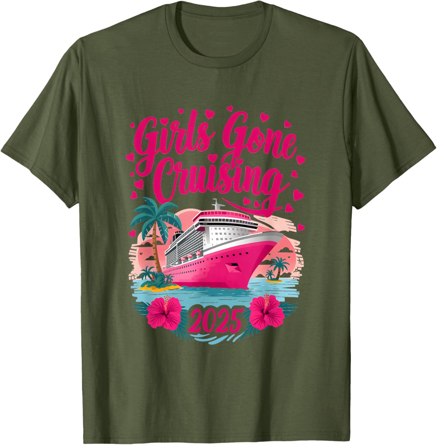Girls Gone Cruising 2025 Fun Women Cruise T-Shirt for Best Friends - 13