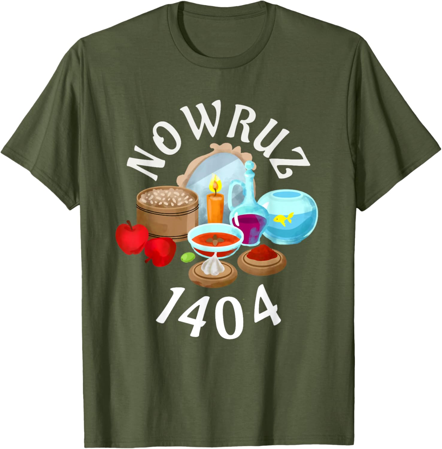 Myoan Unisex Persian Nowruz 1404 T-Shirt Celebrating Haft Sin Culture - 25