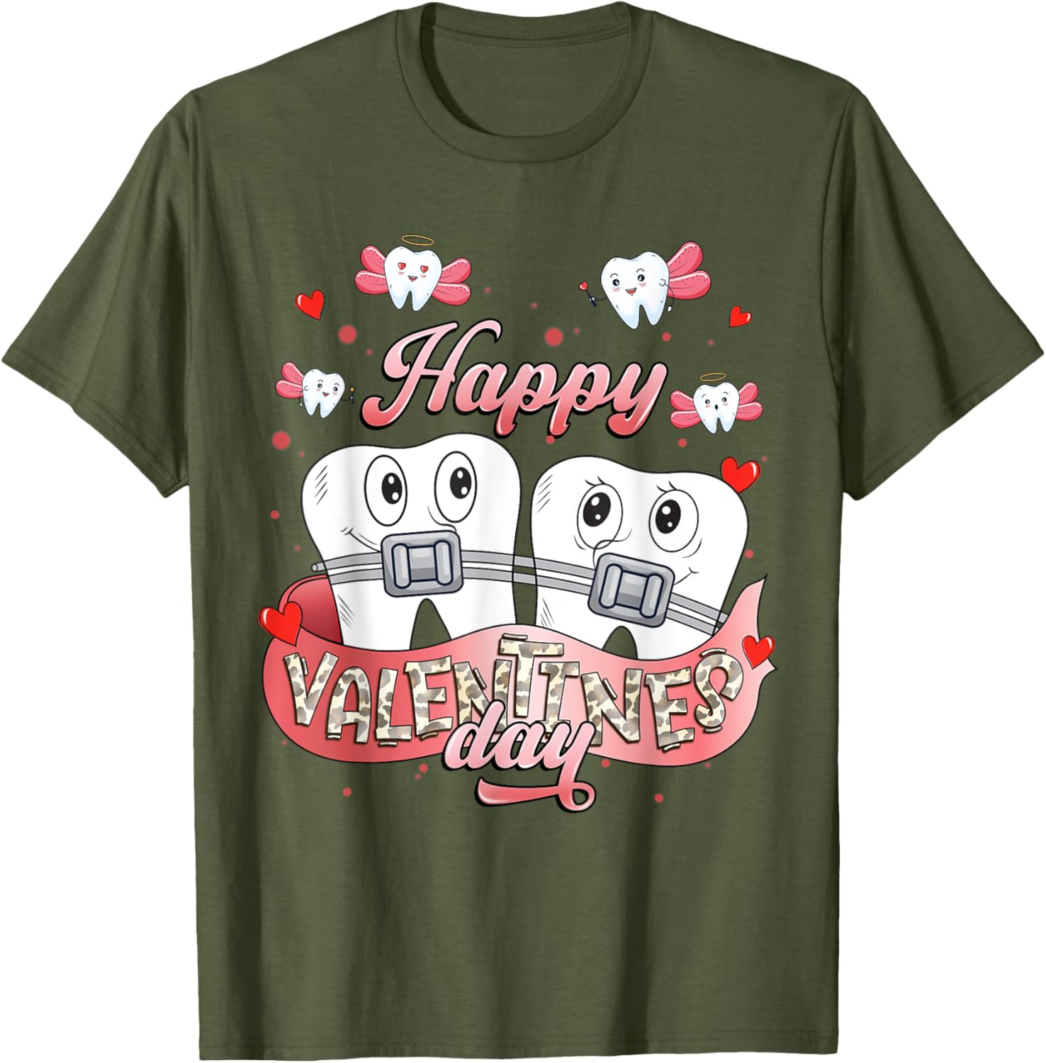 Funny Happy Valentine's Day T-Shirt for Dentists and Orthodontists - 16