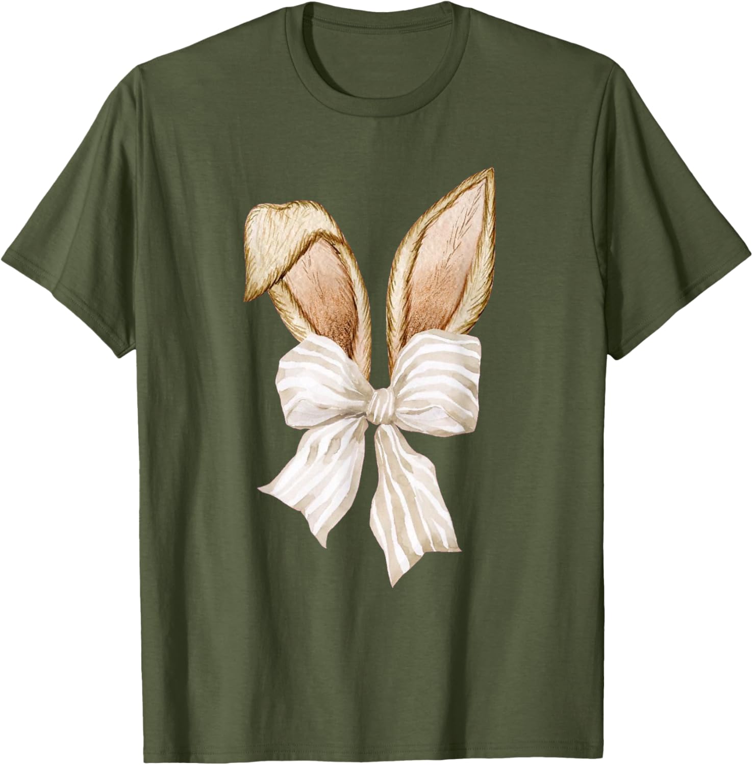 Coquette Bow Bunny Ears Rabbit Retro Easter Day T-Shirt for Kids - 11