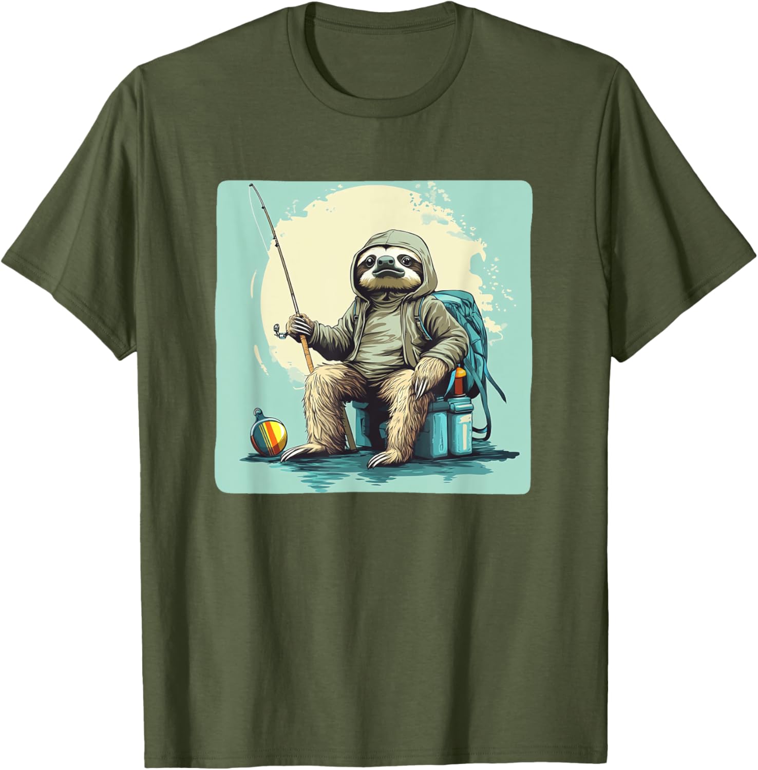 Fishing Sloth T-Shirt - Slow and Steady Wins the Catch Apparel - 20