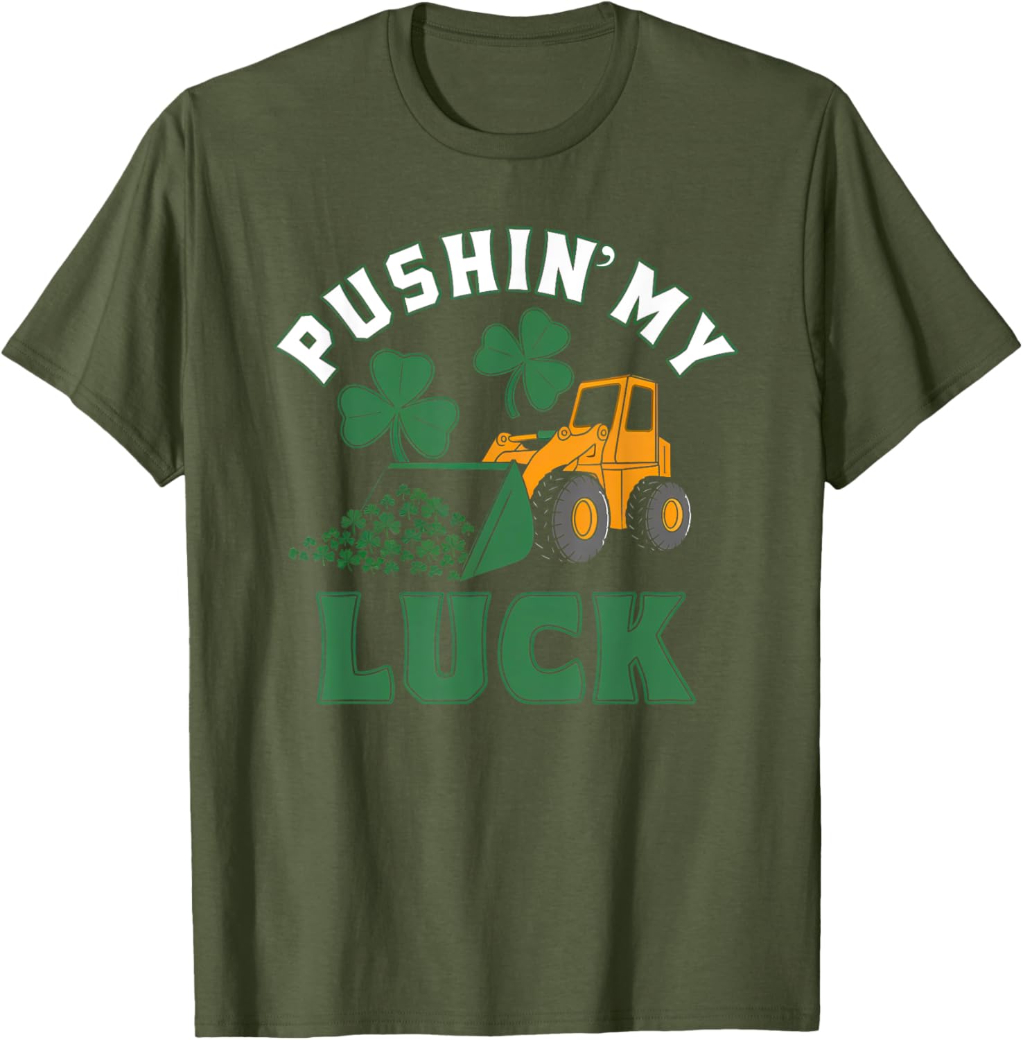 Funny St Patrick's Day Shamrock T-Shirt for Boys - Pushin My Luck Design - 4