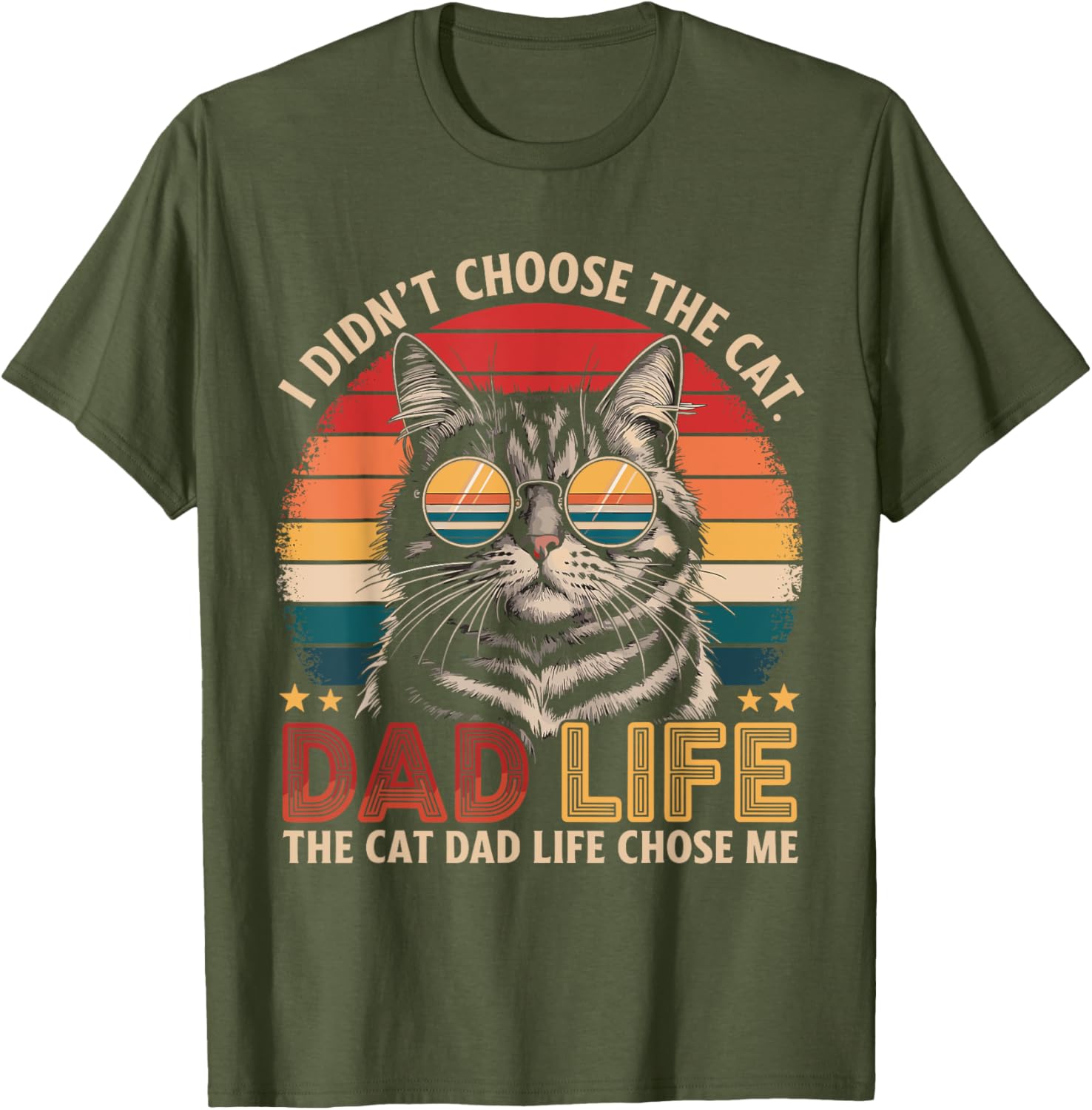 Cat Dad Life T-Shirt Funny Cat Lover Gift for Father's Day and Birthdays - 3