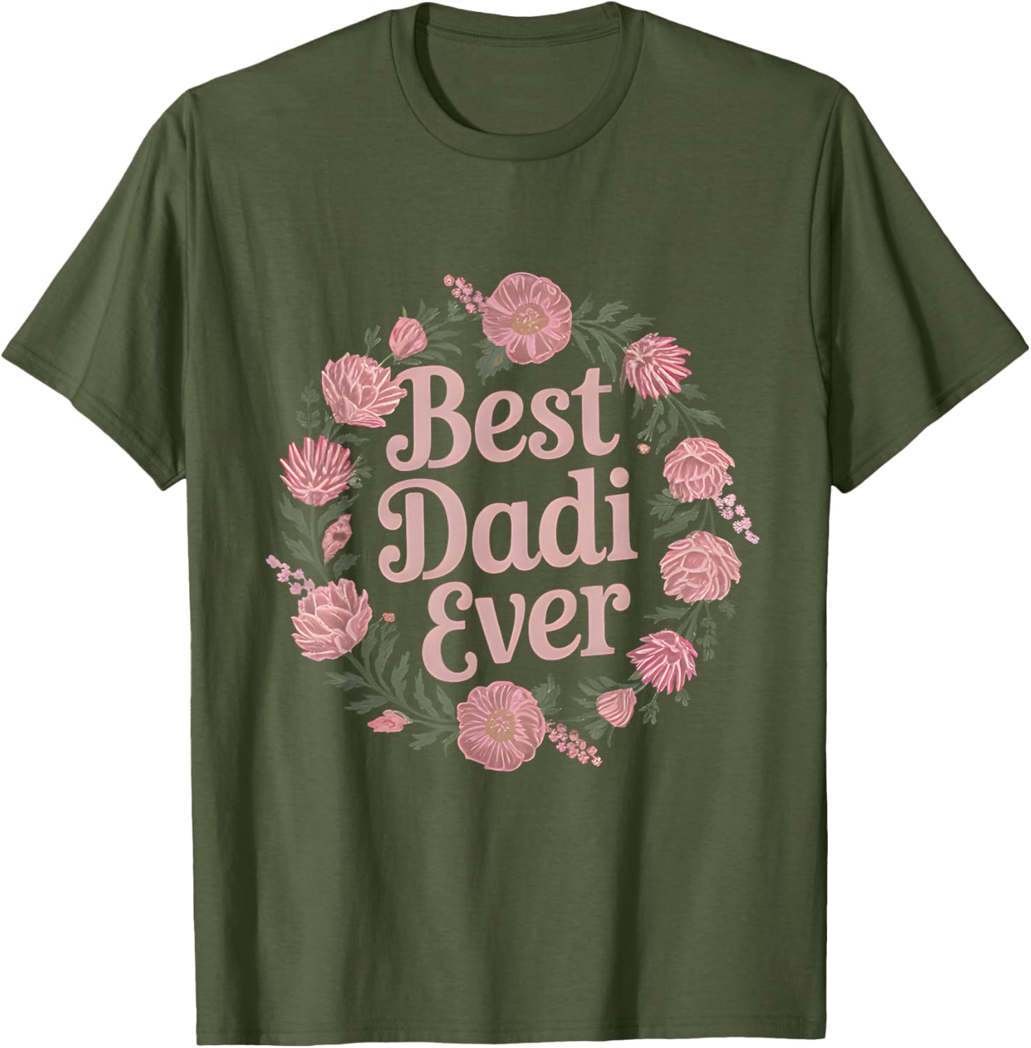 Best Dadi Ever Floral T-Shirt for Indian Grandmas - Perfect Mother's Day Gift - 1