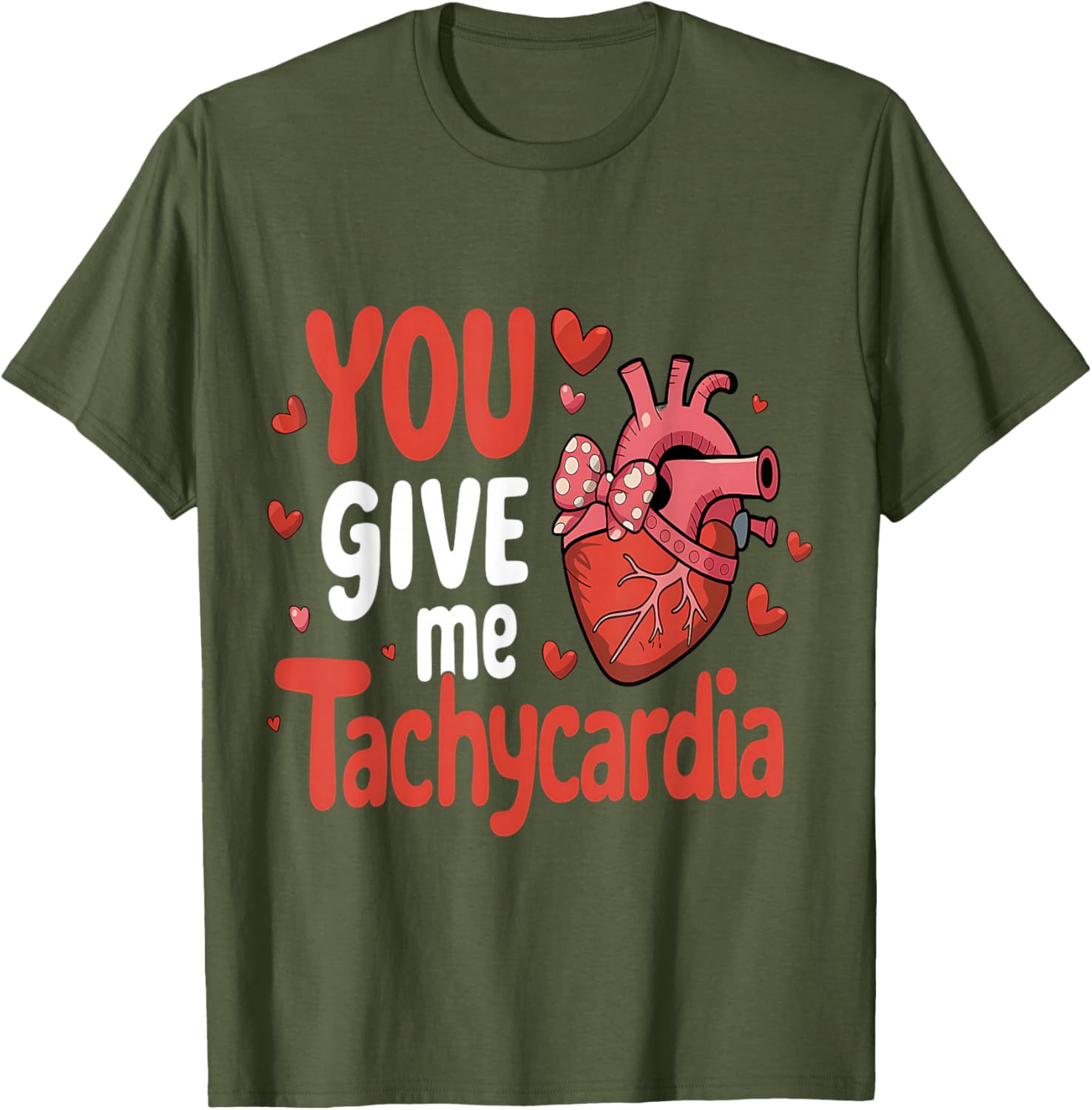 Cute You Give Me Tachycardia Nurse Valentines Day Scrub Top for Women - 13