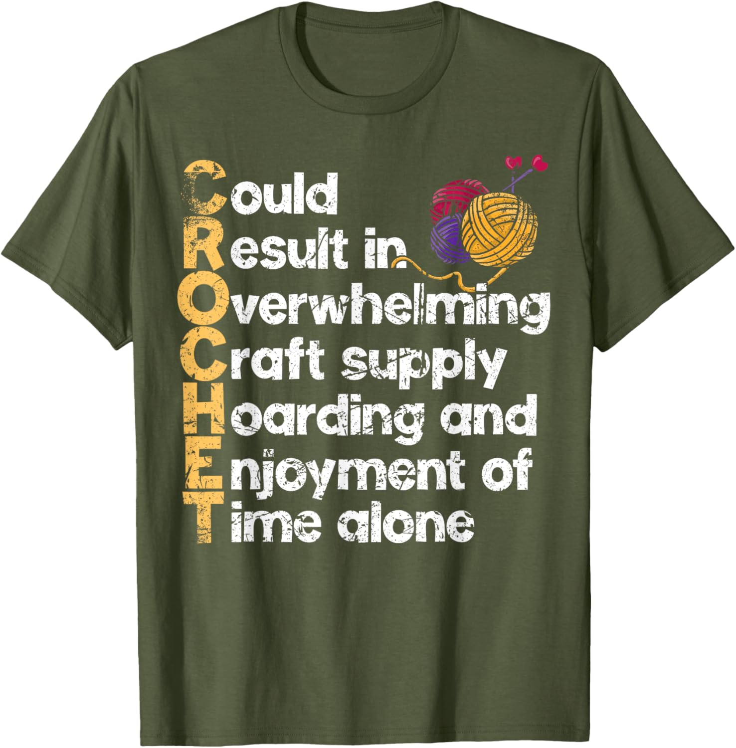 Crochet Crafts T-Shirt for Yarn Lovers - Fun Patterns and Hobbies - 3