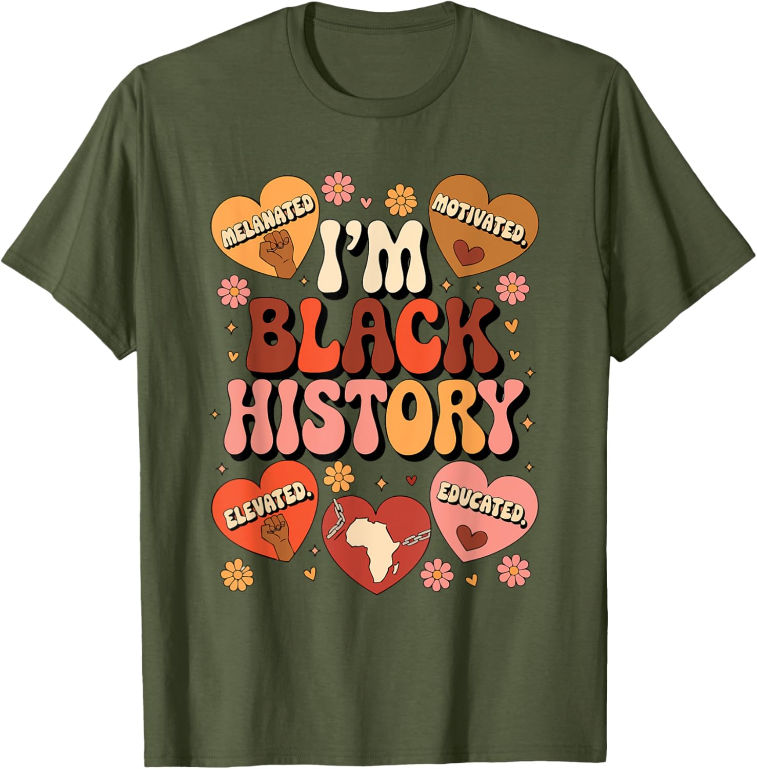 Black History Pride Afro Motivation T-Shirt for Empowered Style - 8